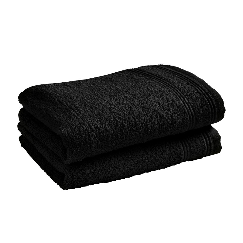 100% combed cotton hand towel COTON PUR Black