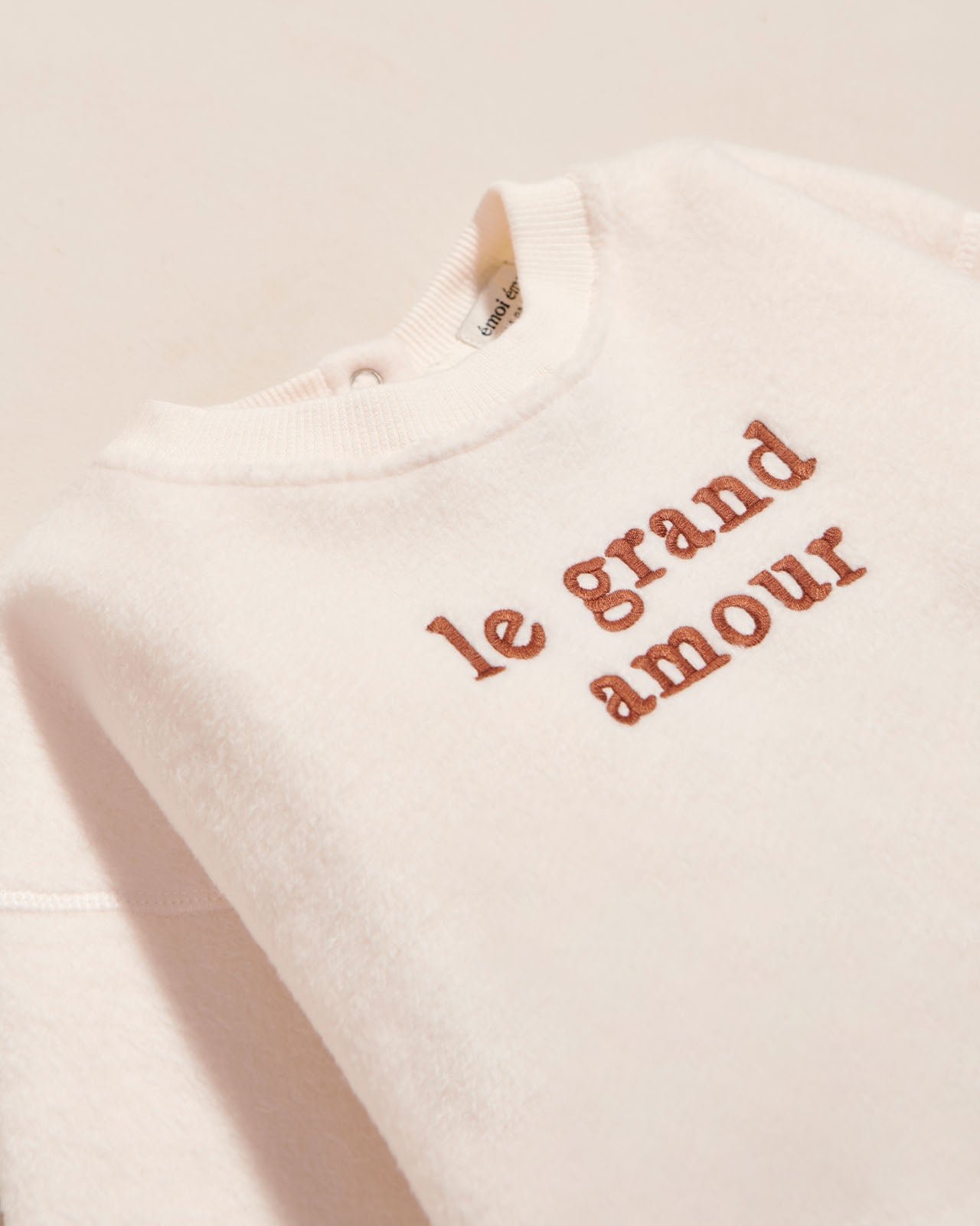 The "Le grand amour" recycled fleece sweatshirt EMOI EMOI White