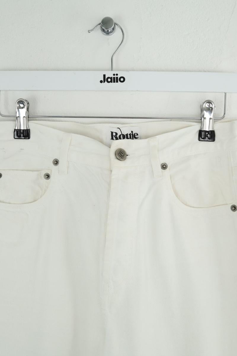 Cotton skinny jeans ROUJE - Seconde Main White