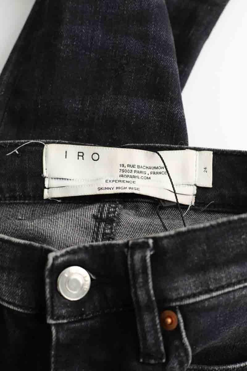 Jean slim en coton IRO - Seconde Main Noir