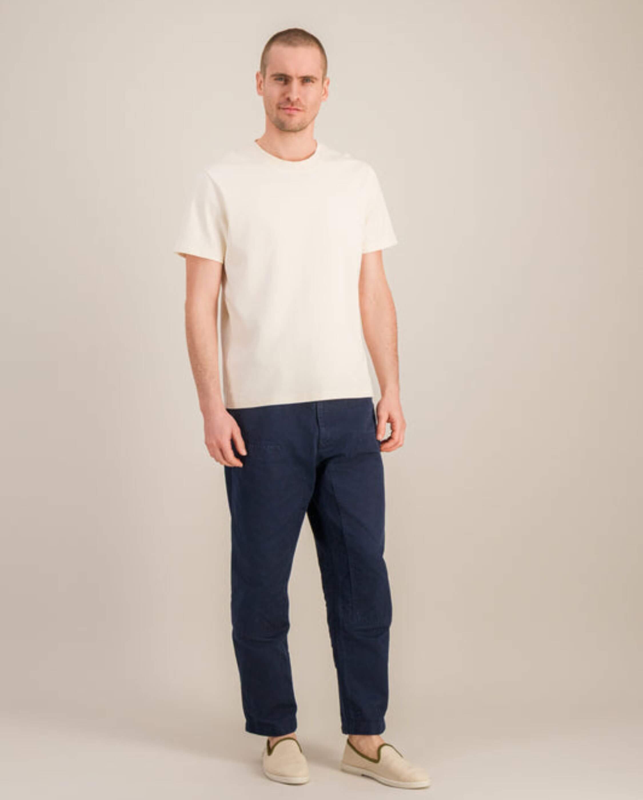 Chausson homme lin, beige kaki ANGARDE Beige