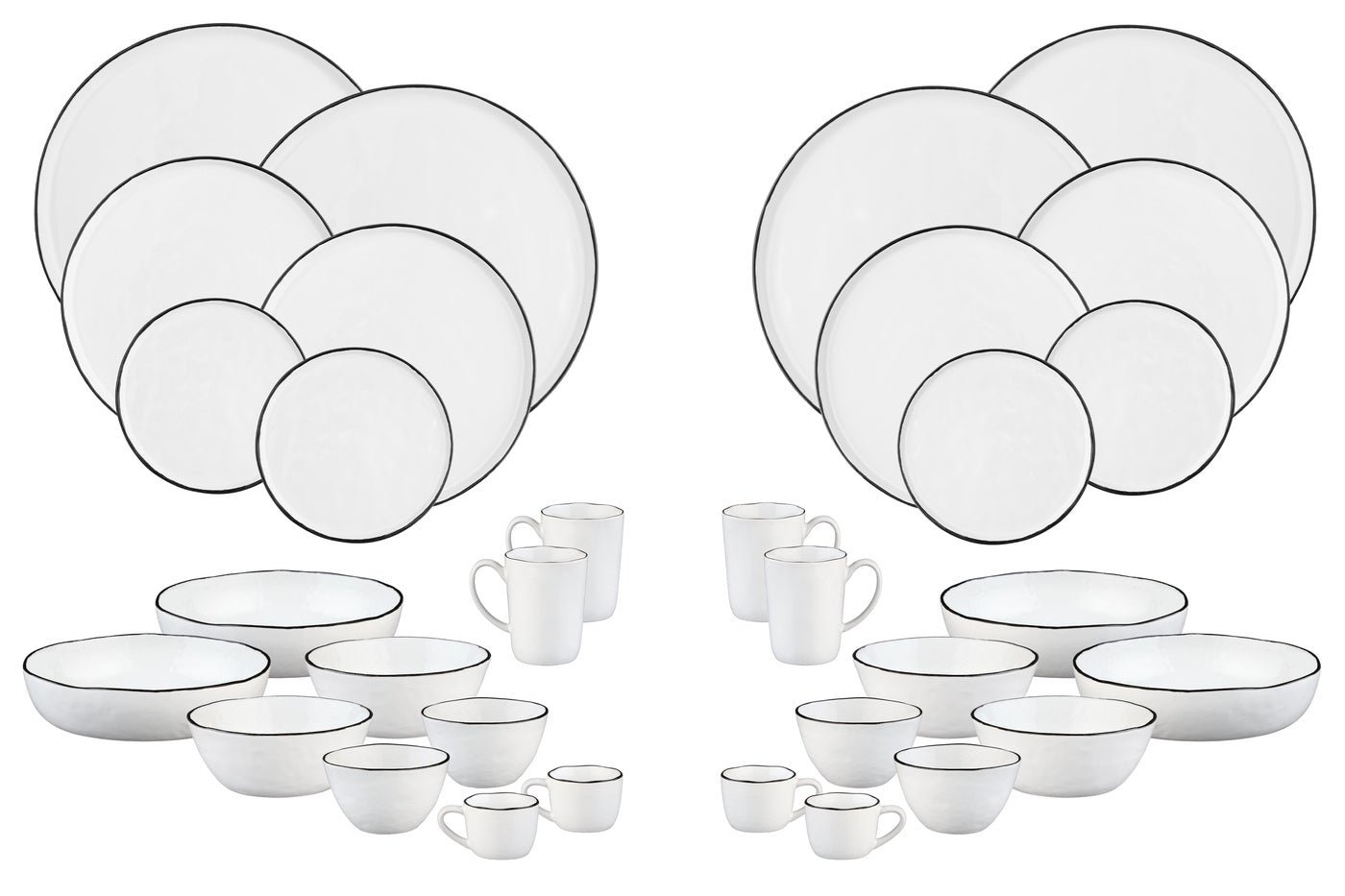 Complete pure service - 32 pieces - snow white BJORN White