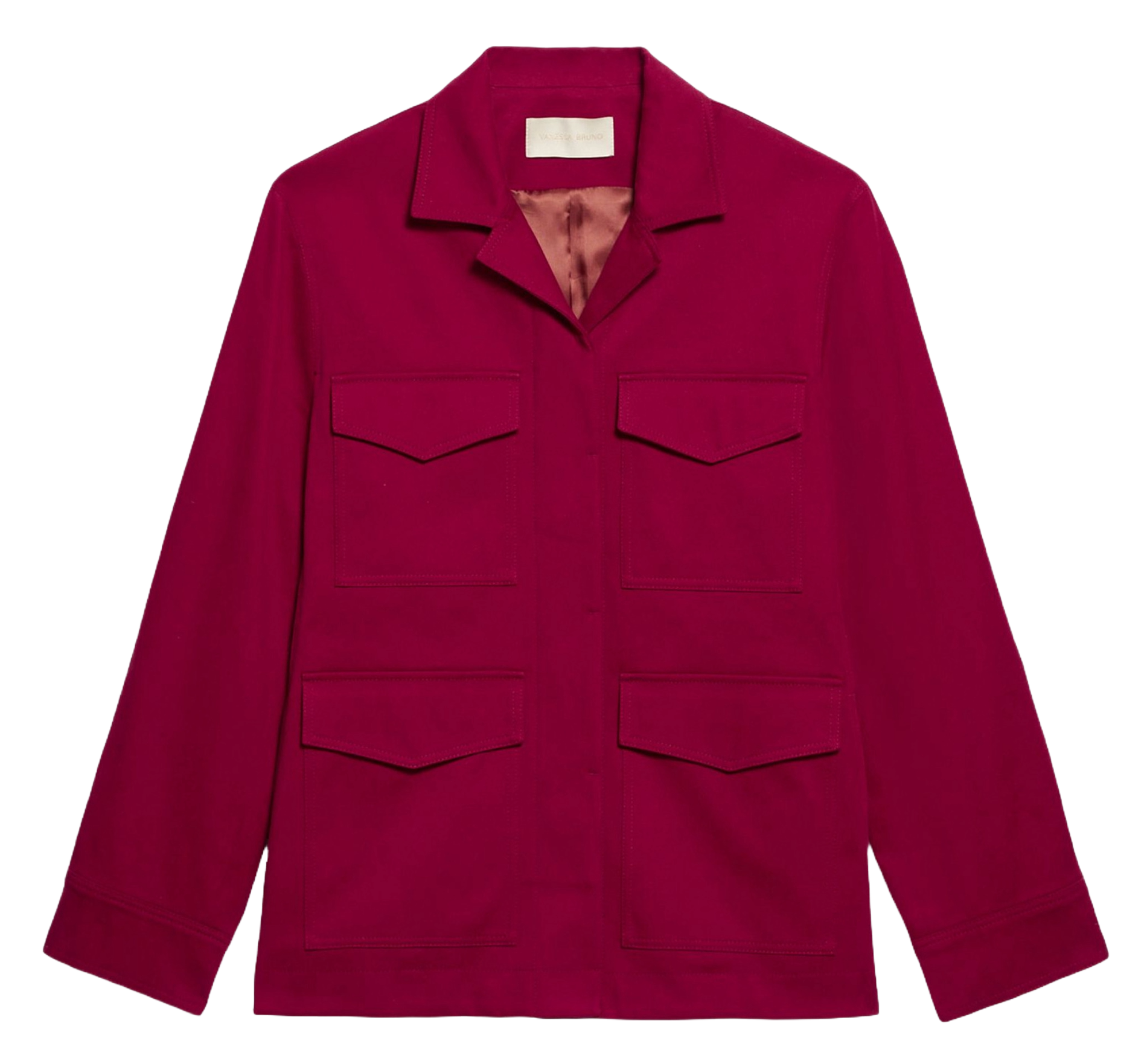 Veste oversize col tailleur en coton VANESSA BRUNO Rouge