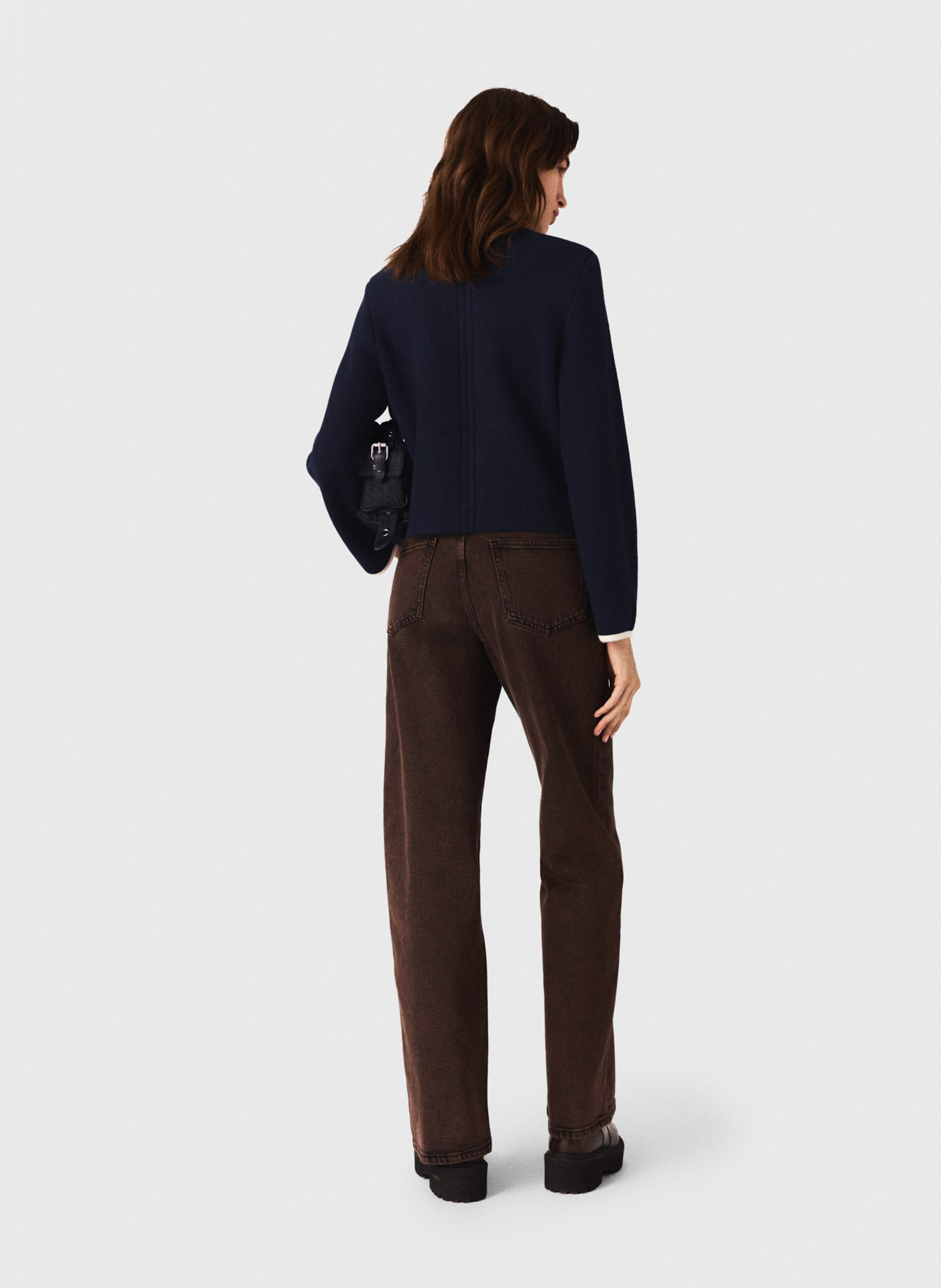 Cardigan met ronde hals MAJE Blauw