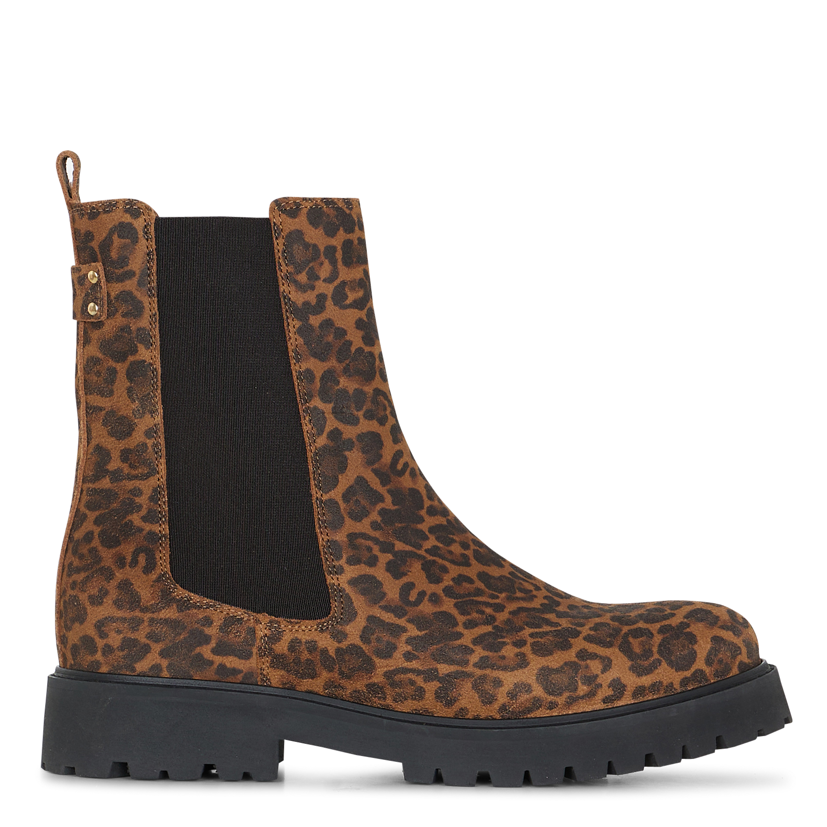 Effen leren enkellaarzen met textuur MAISON TOUFET Veelkleurig