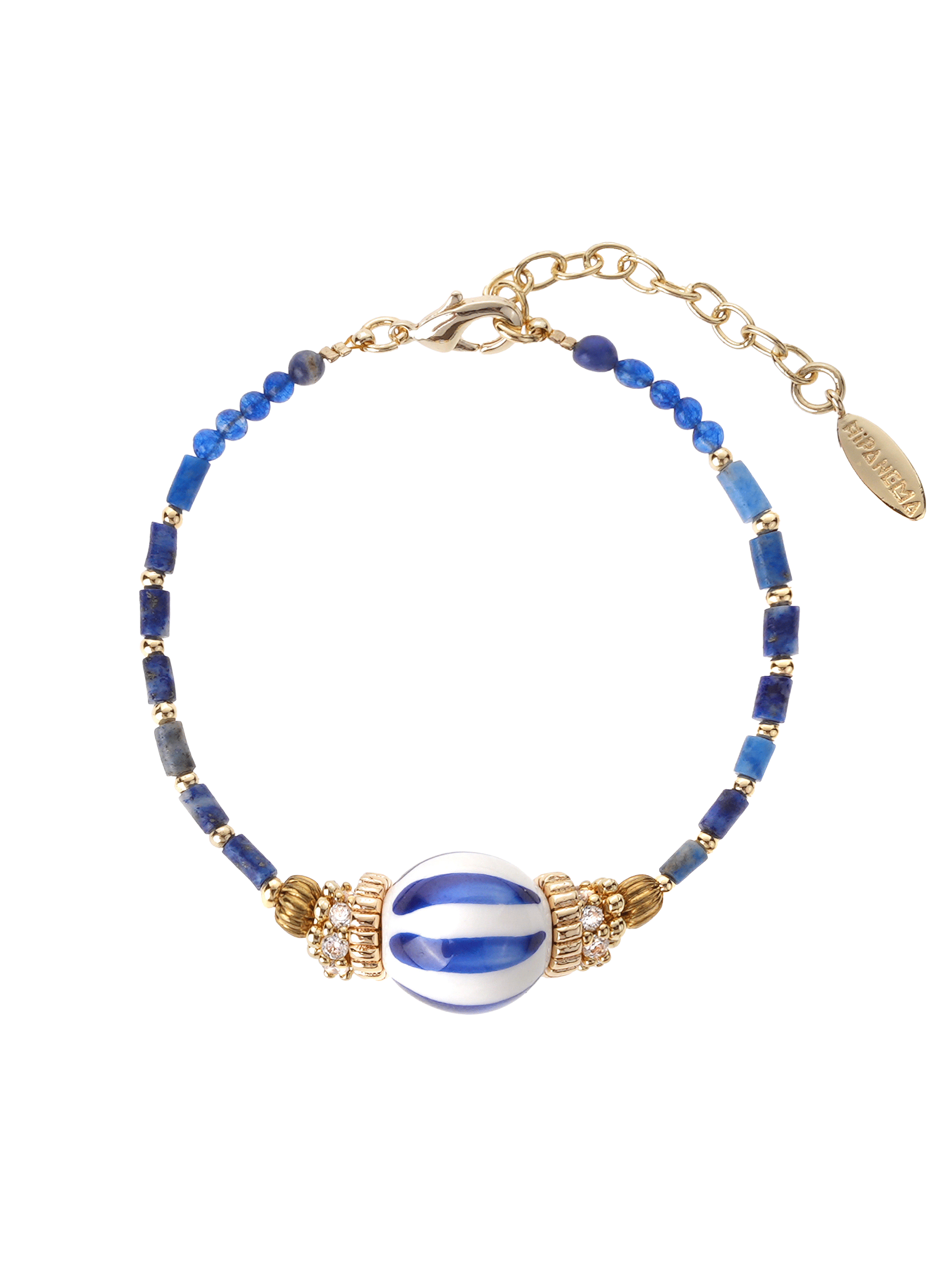Adjustable beaded bracelet HIPANEMA Blue