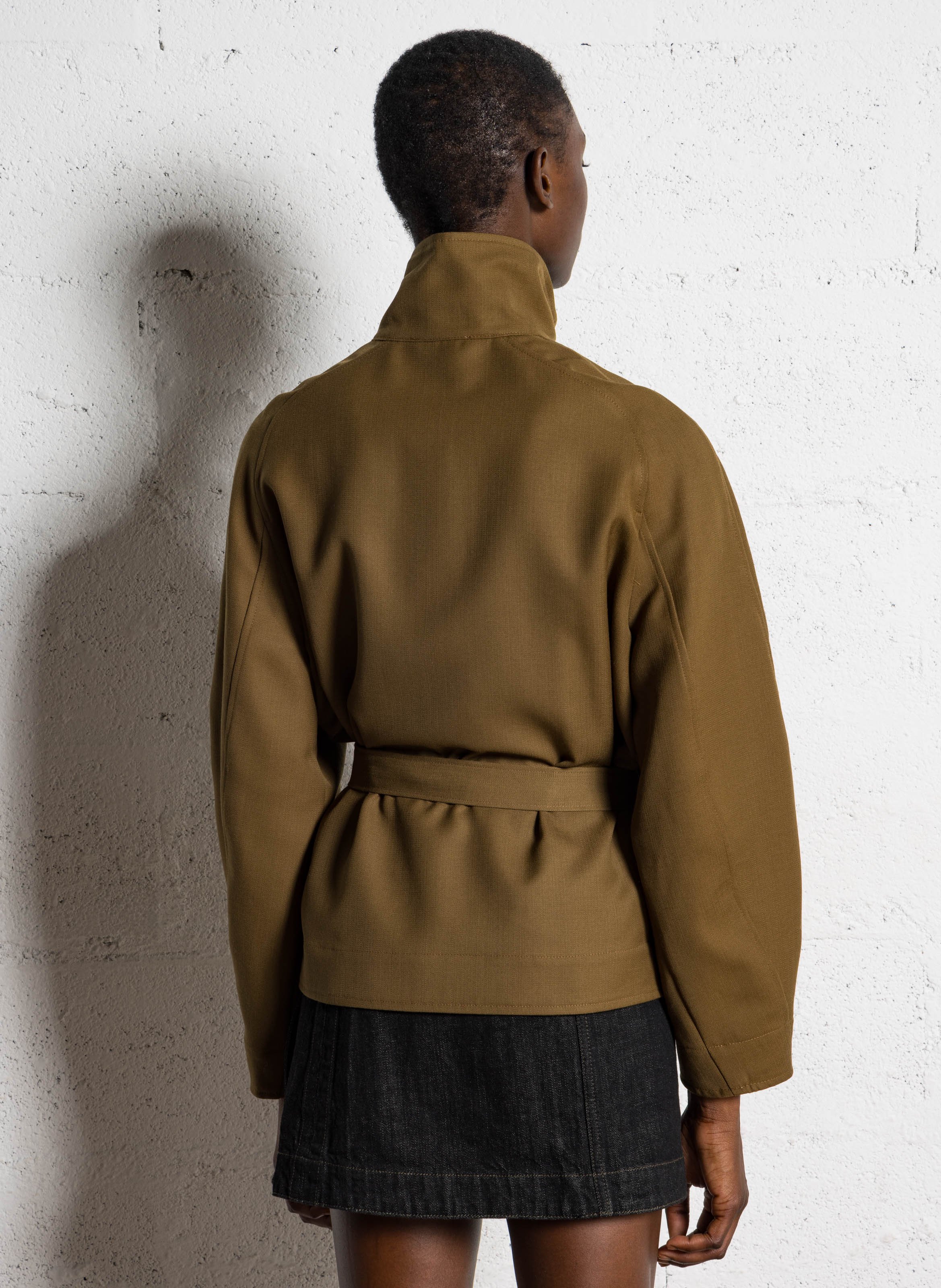 High-neck jacket SOEUR Khaki