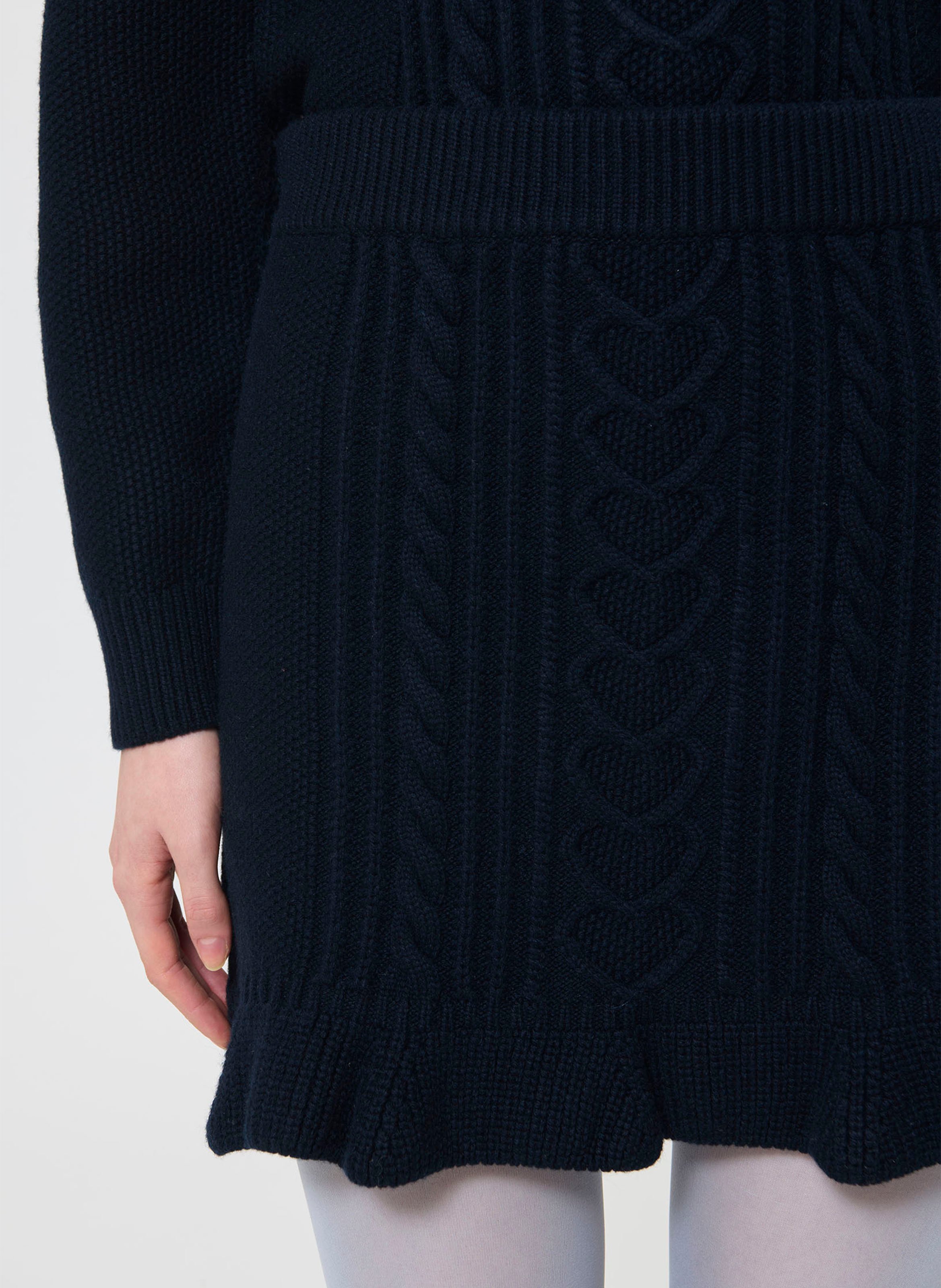 Short flared wool-blend skirt TARA JARMON Blue