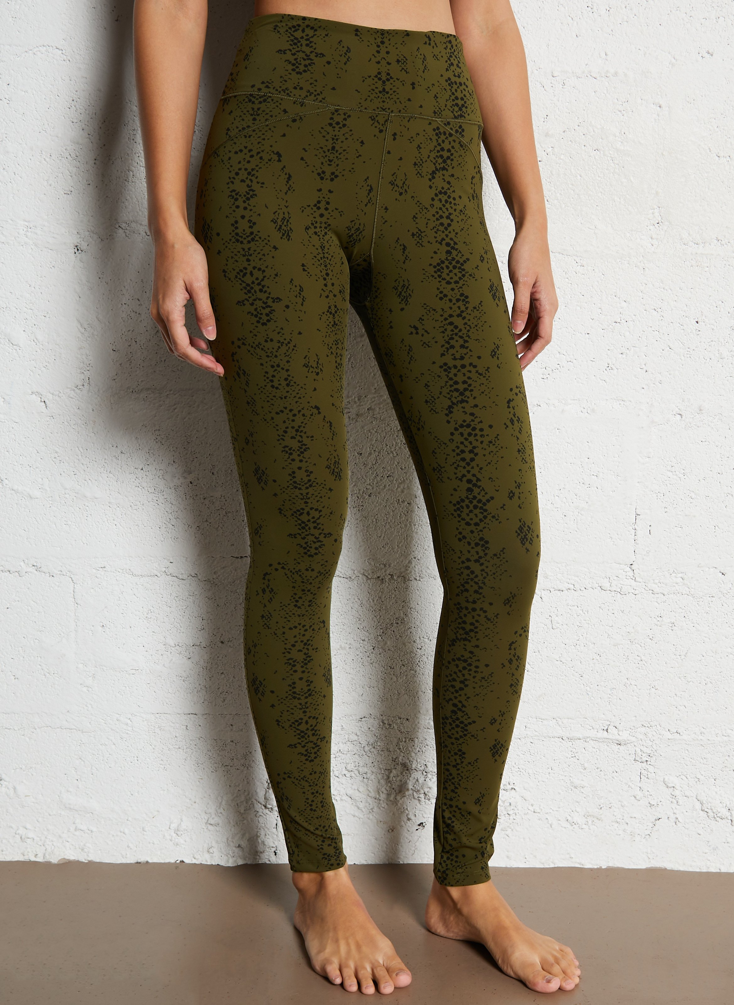 Printed slim leggings LA NOUVELLE Green