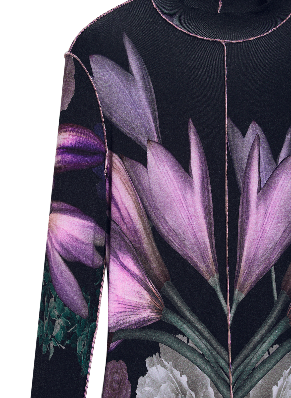 Bedrucktes Maxikleid mit Stehkragen DESIGUAL Schwarz