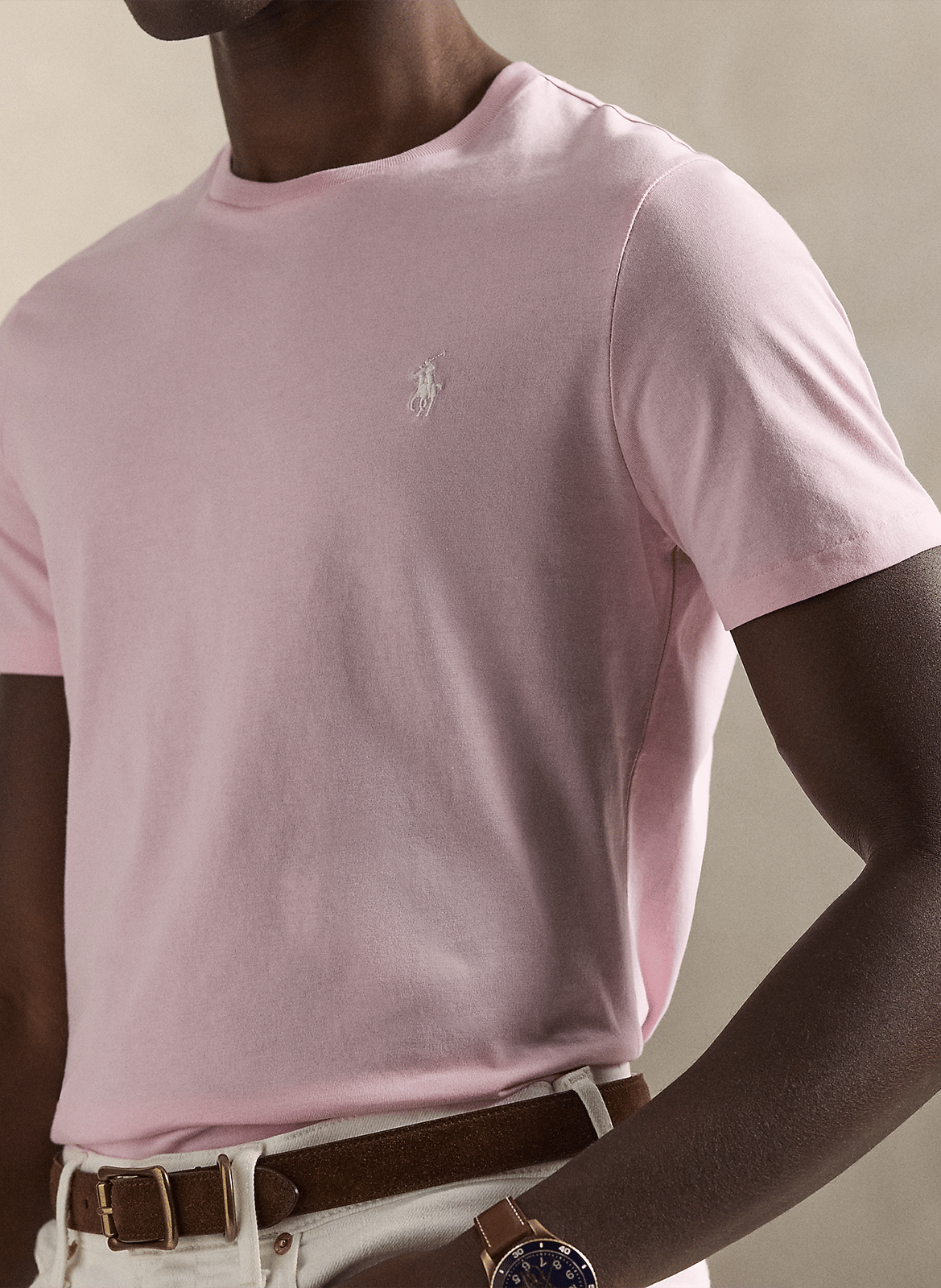 Slim-fit cotton T-shirt POLO RALPH LAUREN Pink
