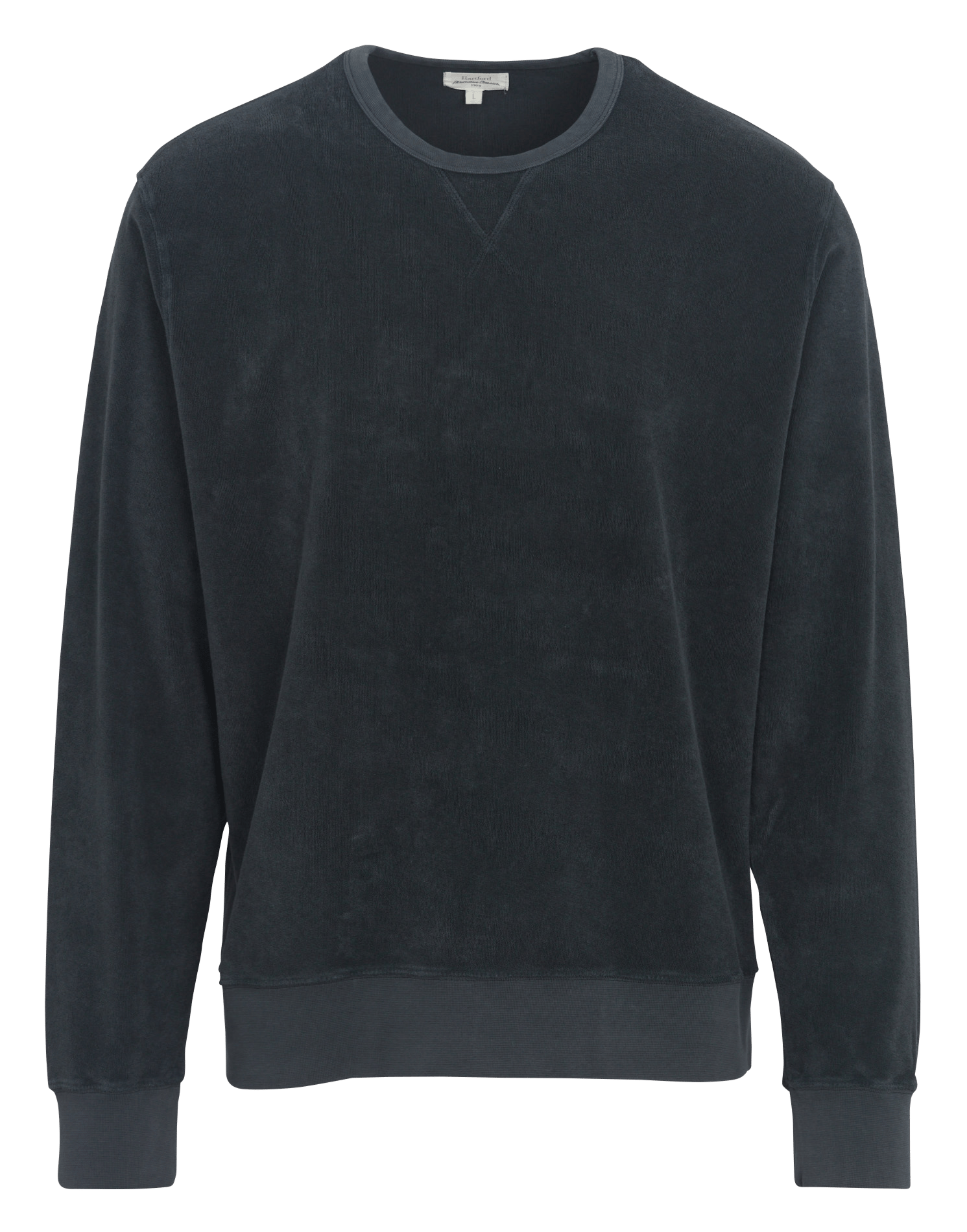 Large plain sweatshirt in terry knit HARTFORD