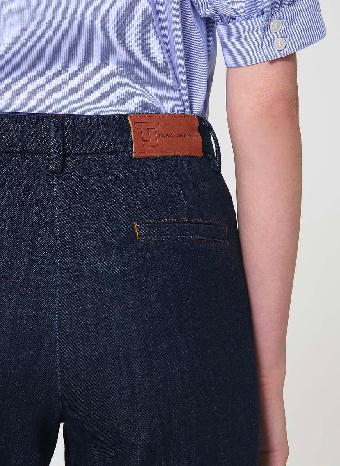 Bootcut jeans van gemengd katoen TARA JARMON Blauw