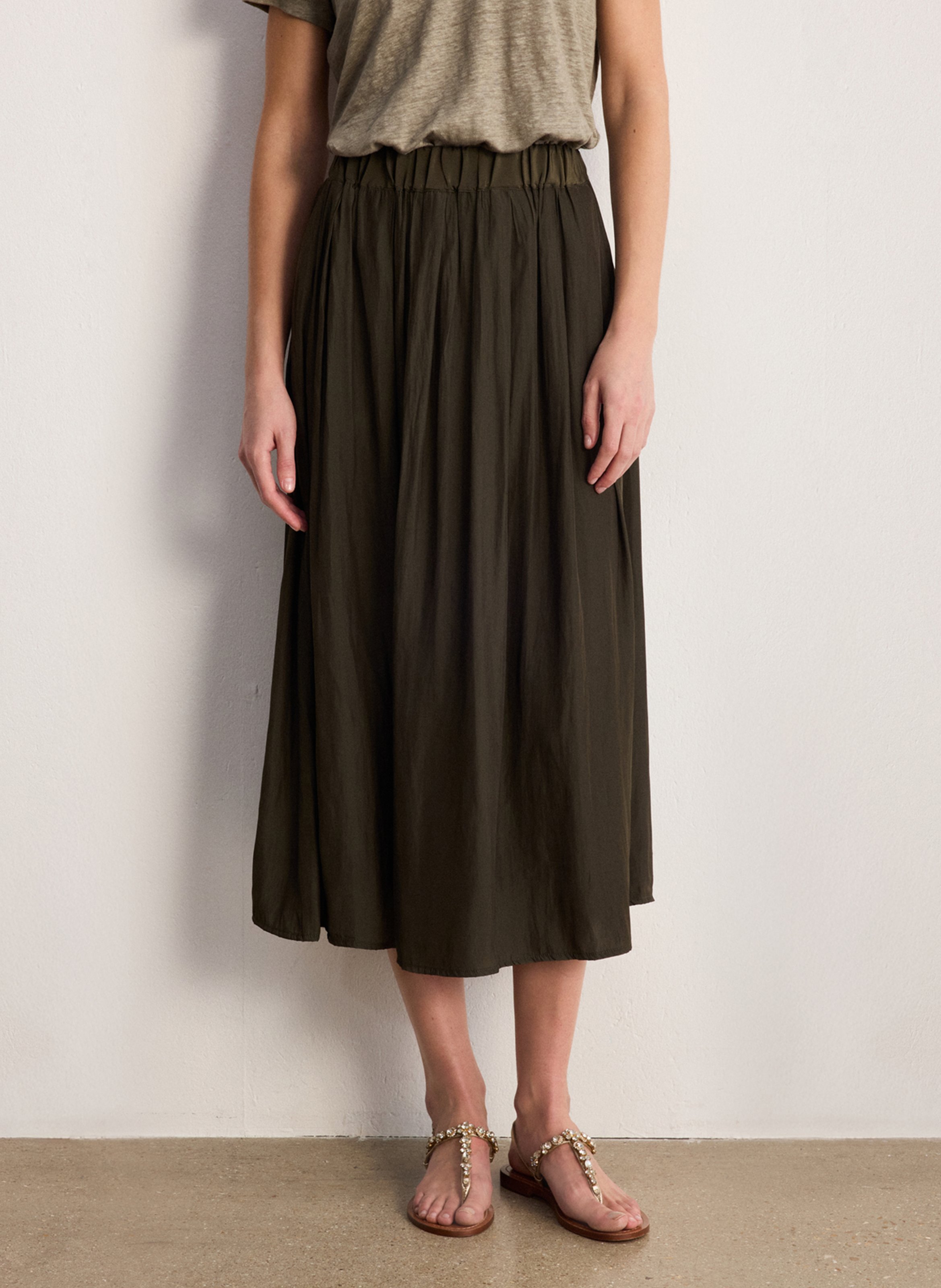 Ausgestellter Midi-Faltenrock PABLO