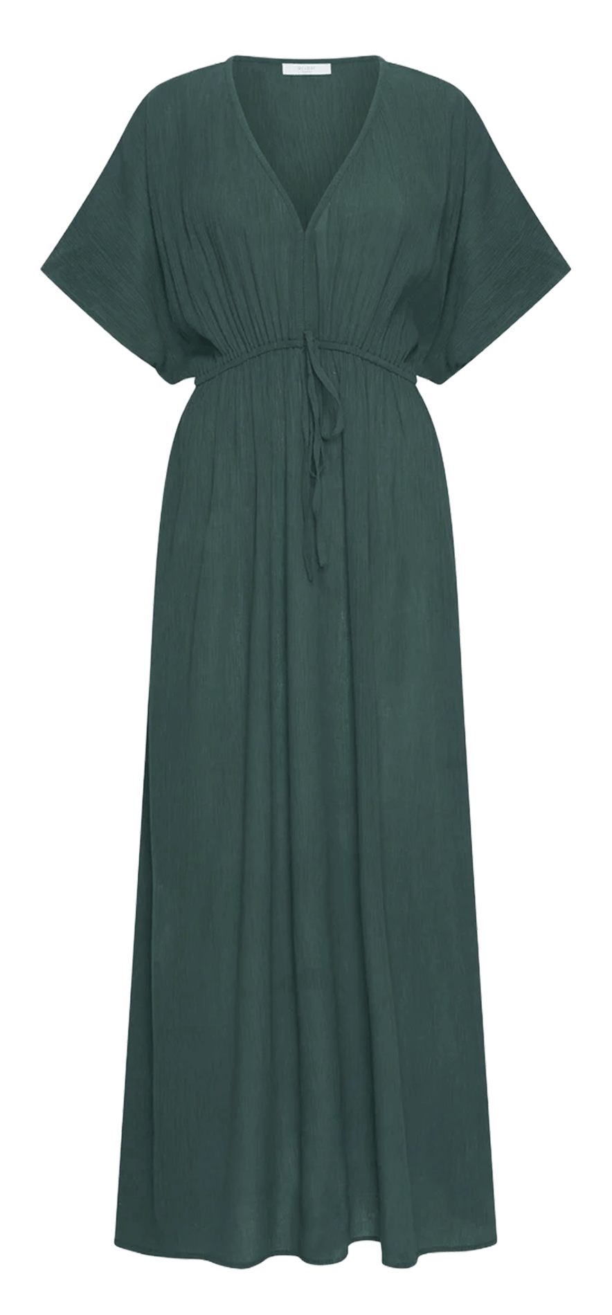 Robe longue ample en coton mélangé BY BAR Vert