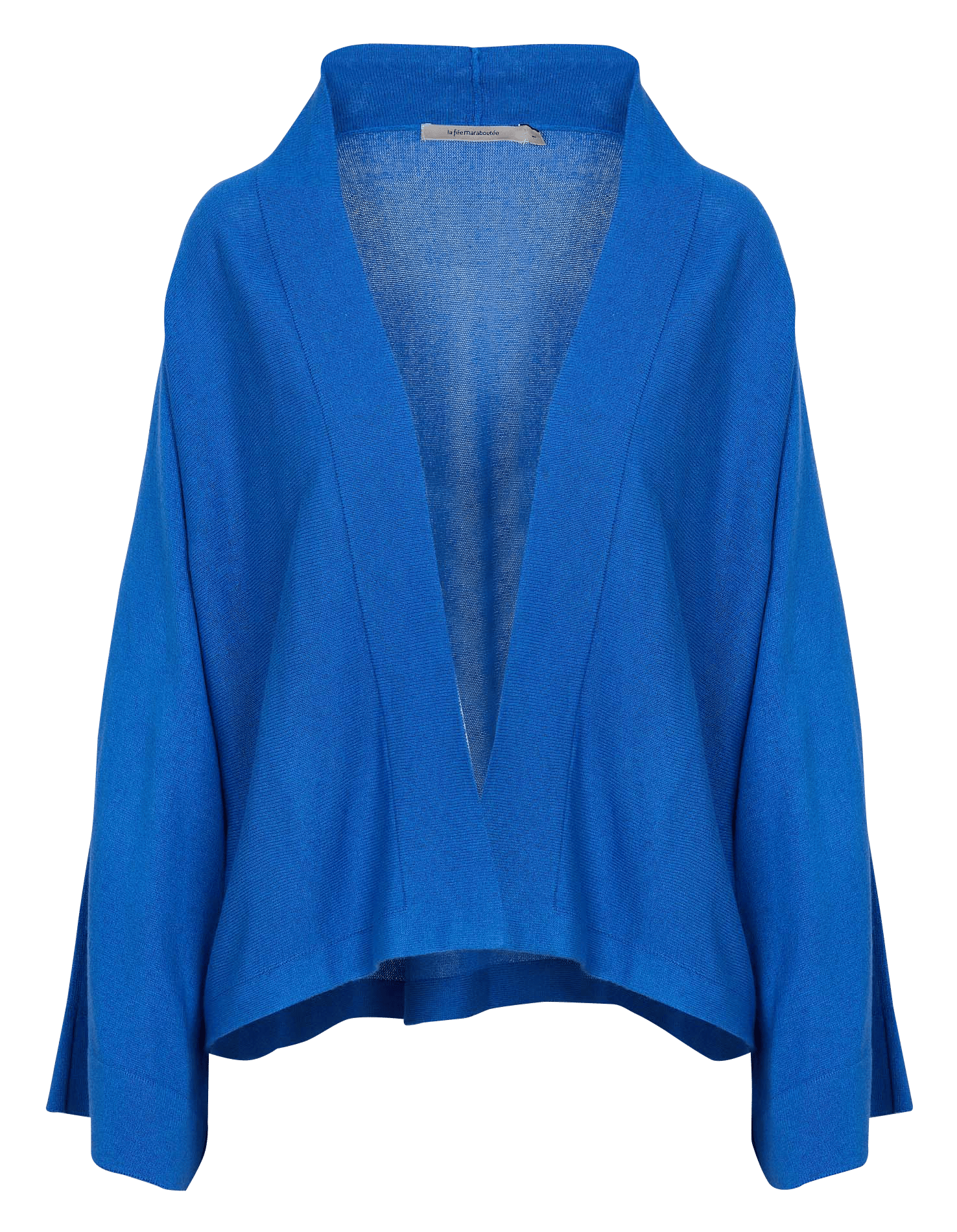 Gilet ouvert en maille souple LA FEE MARABOUTEE Bleu