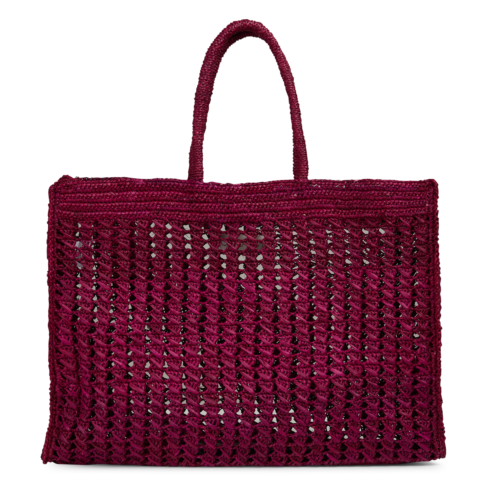 Shopping bag in rafia CAMALYA Prugna