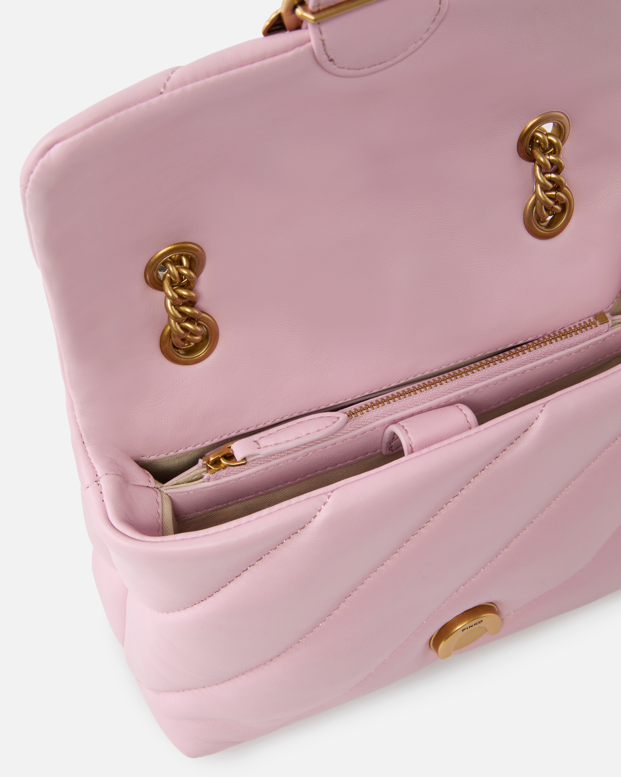 Small Love Bag Puff Maxi Quilt Crossbody Bag Pink