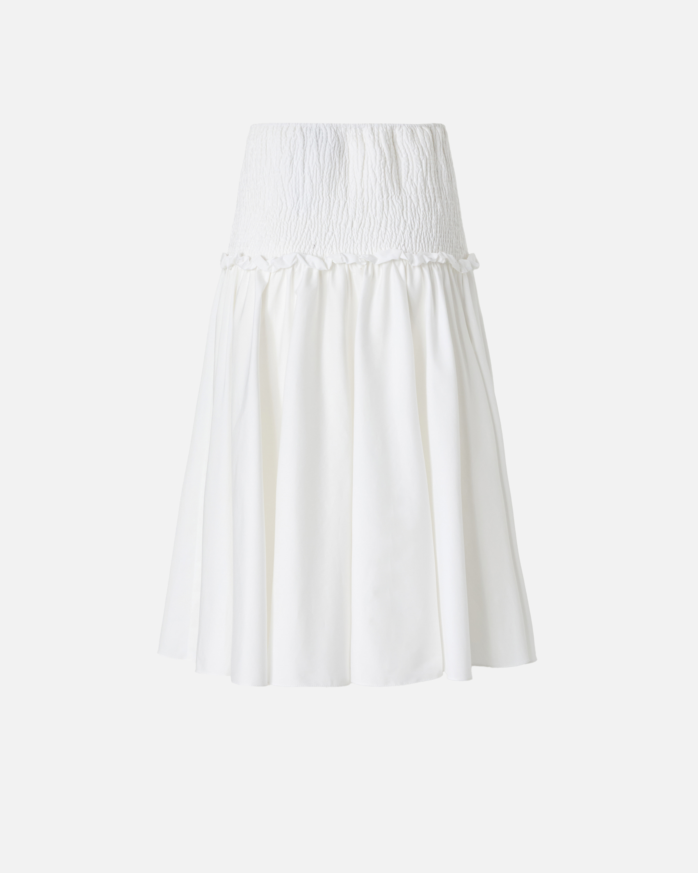 Jupe midi à bande élastiquée PINKO Blanc