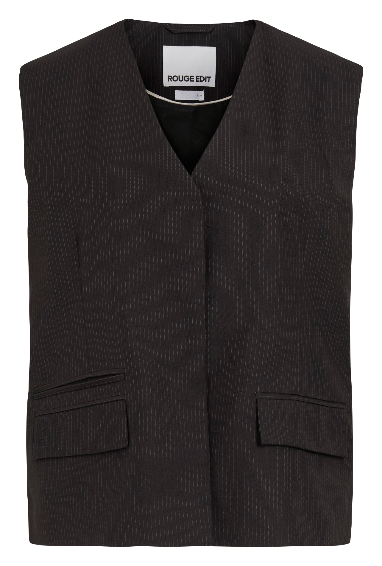 Gilet zonder mouwen in gestreepte stijl ROUGE EDIT Grijs