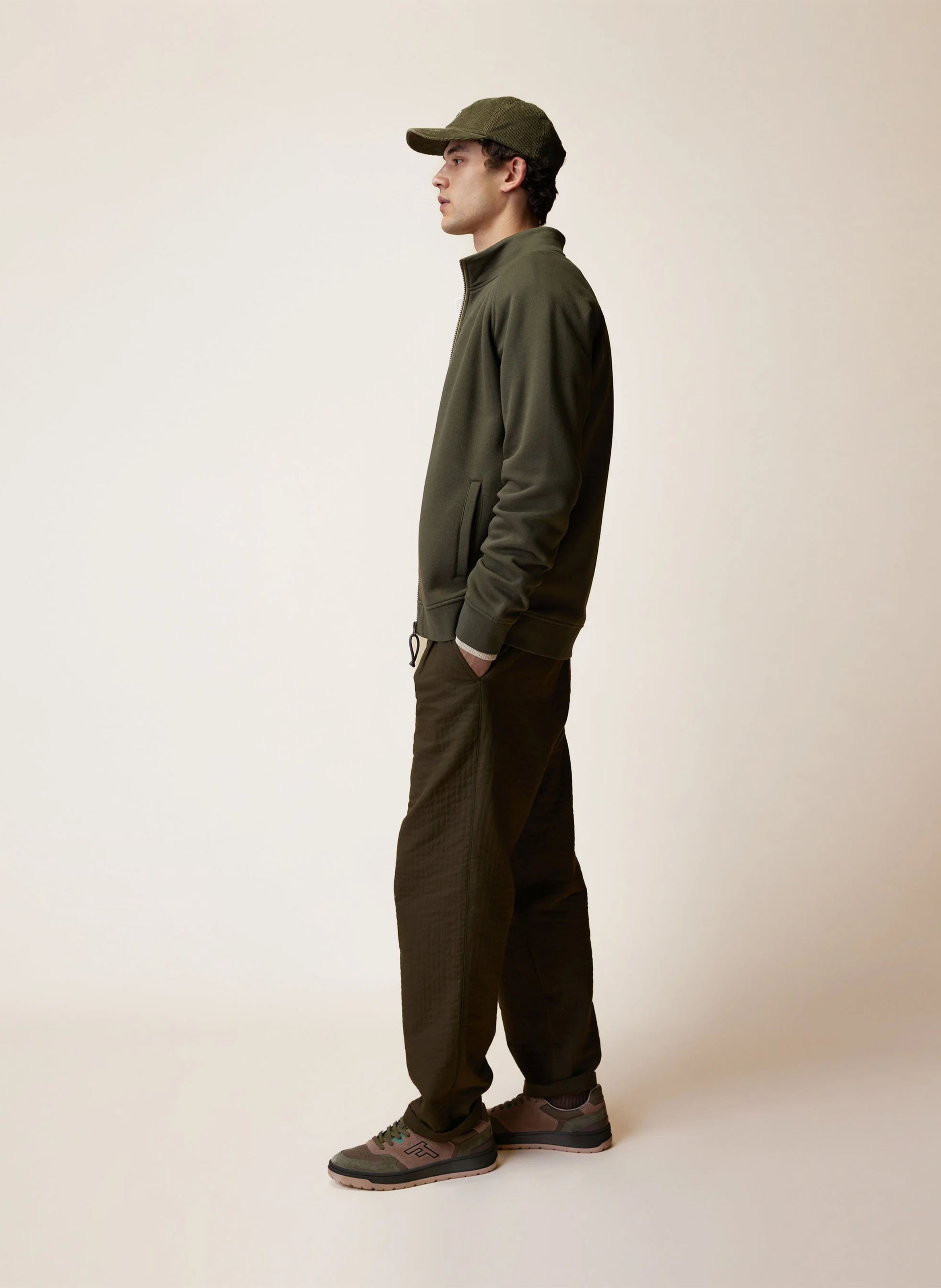 High-neck sweatshirt FAGUO Khaki