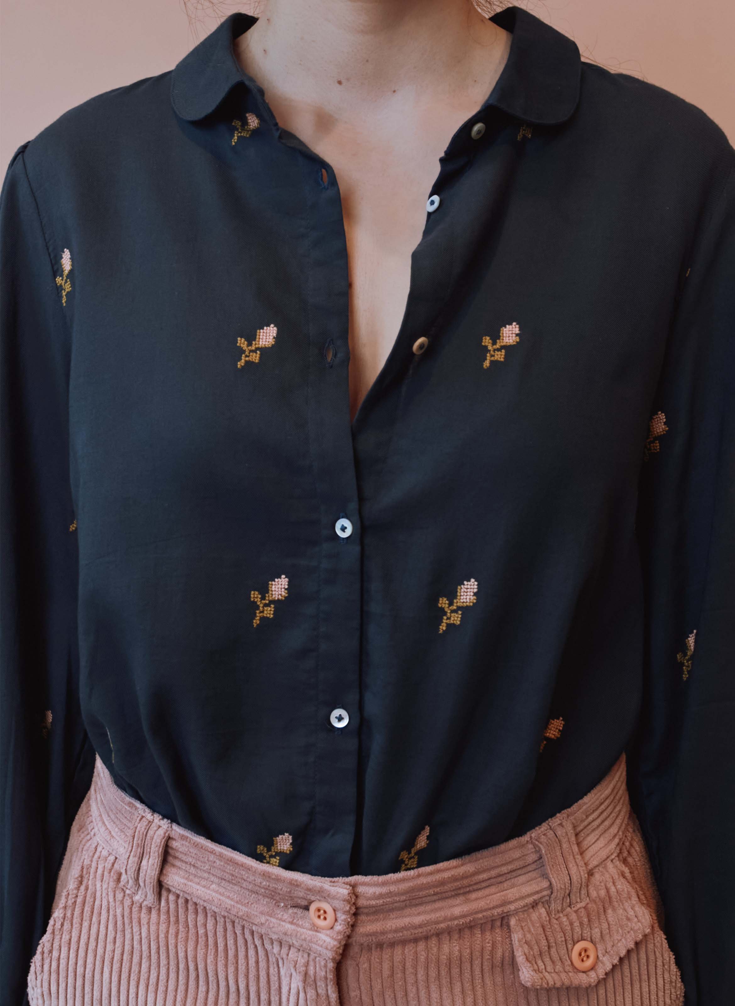 Weite Bluse aus Bio-Baumwolle EMILE ET IDA Schwarz