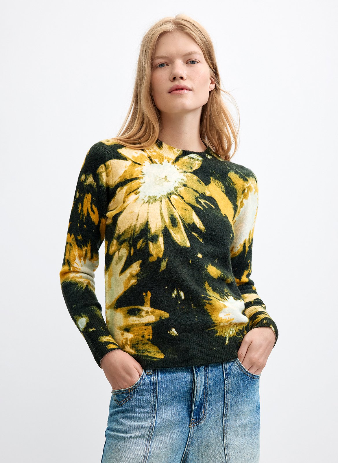 Tee-shirt col rond imprimé DESIGUAL Noir