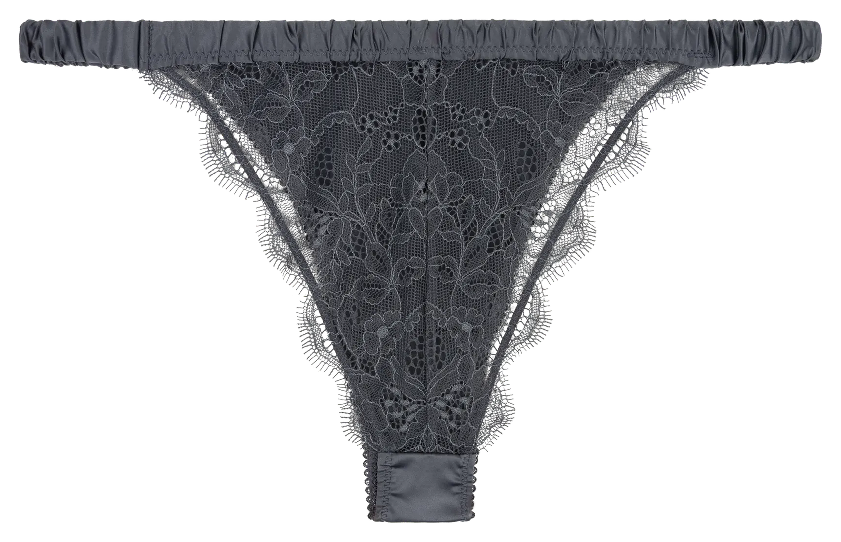Culottes style tanga en dentelle LOVE STORIES Gris