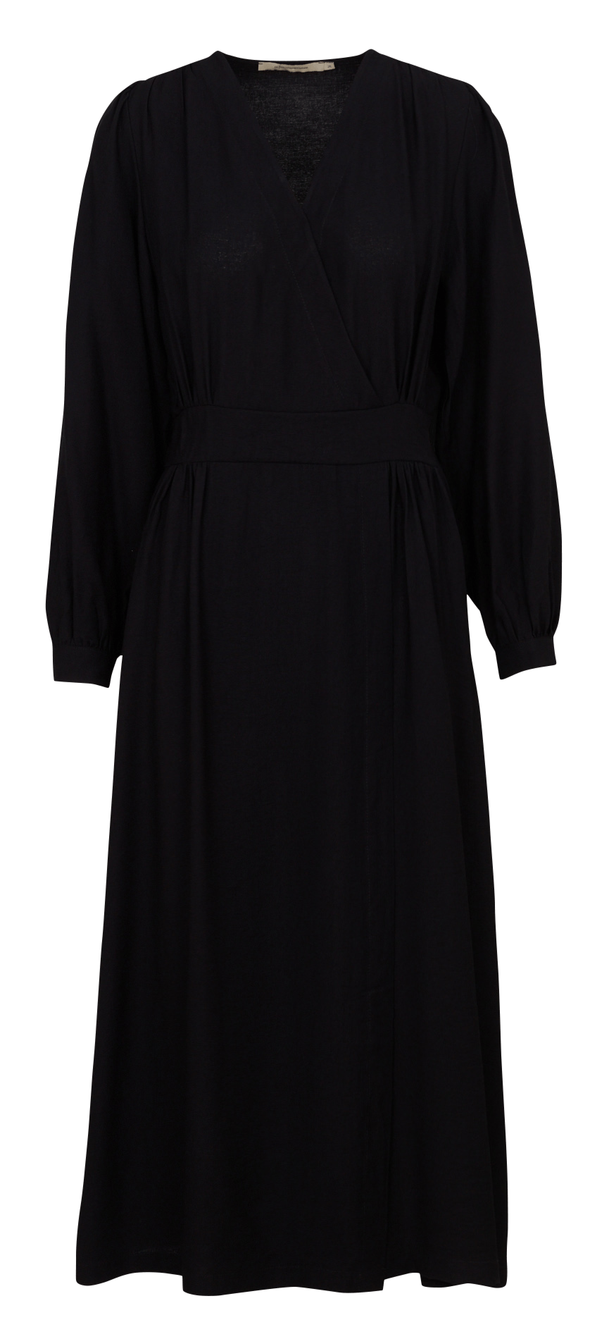 Long V-neck dress LA FEE MARABOUTEE Black