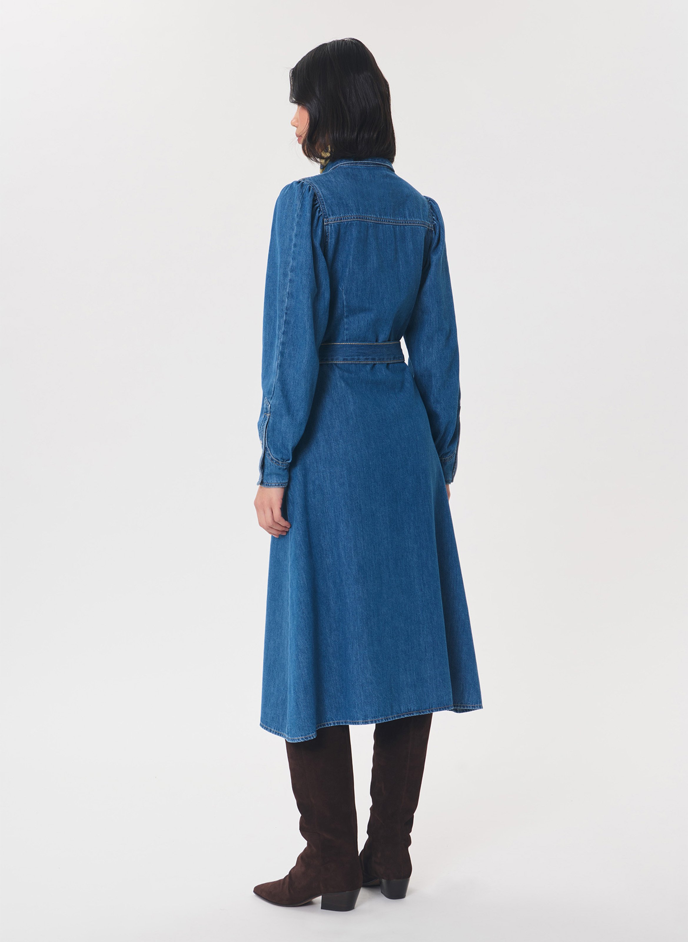 Midi-Jeanskleid mit Gürtel TARA JARMON Blau