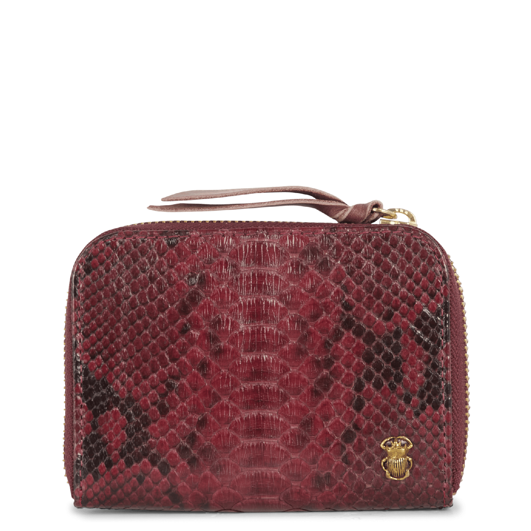 Snakeskin wallet CLARIS VIROT Red