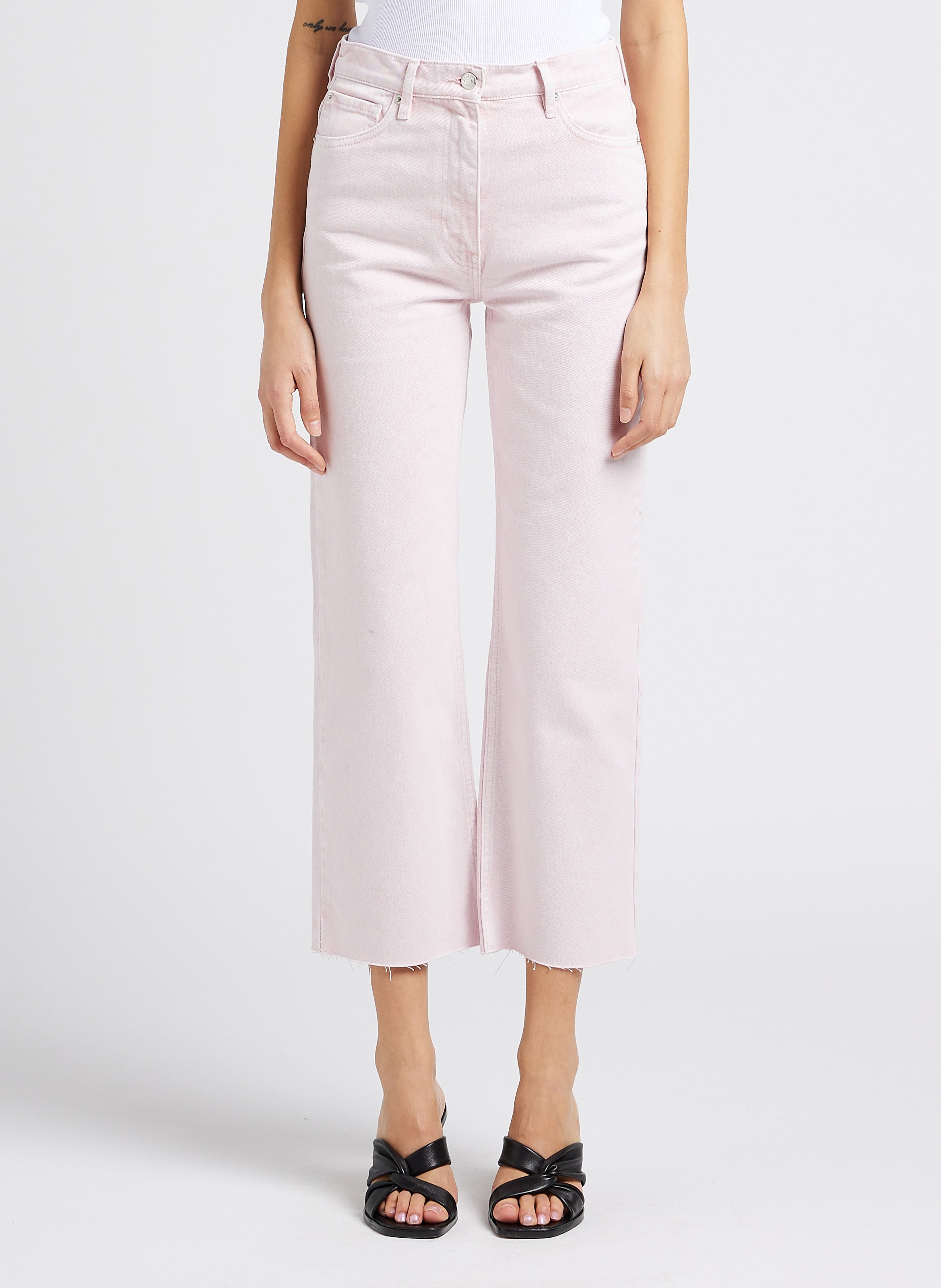 High-rise straight-leg cotton jeans IRO Pink