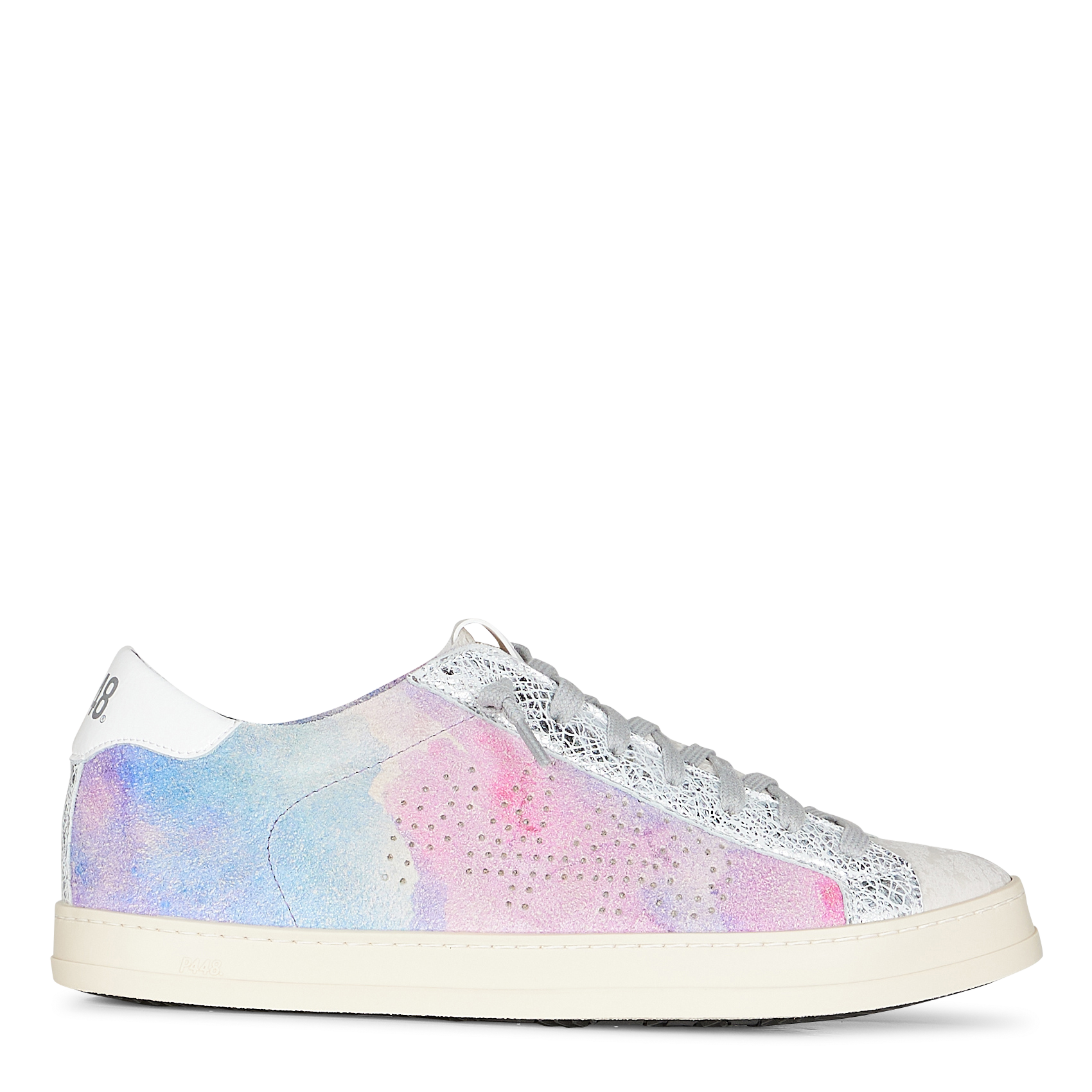 Baskets basses en cuir velours P448 Multicolore