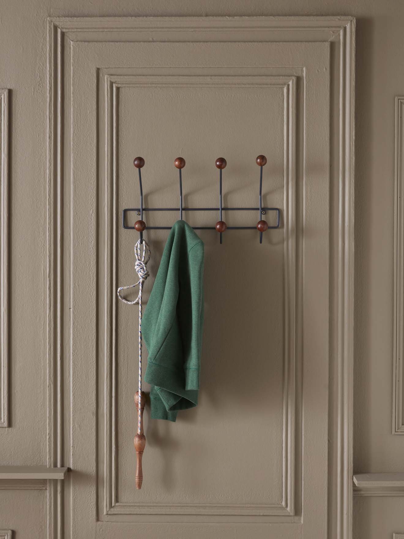 Alice wooden coat peg with 8 metal balls CYRILLUS Brown