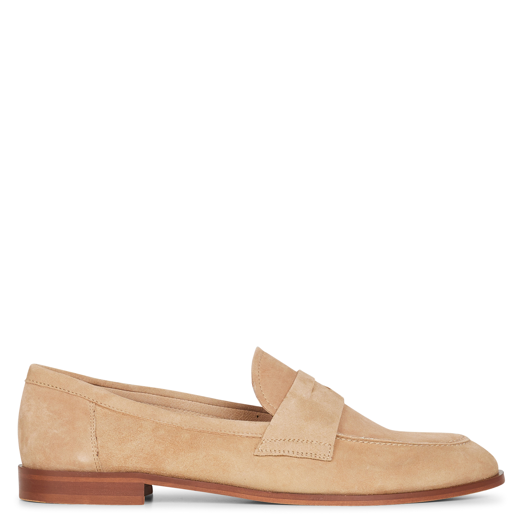 Leather loafers with low heel JONAK Beige