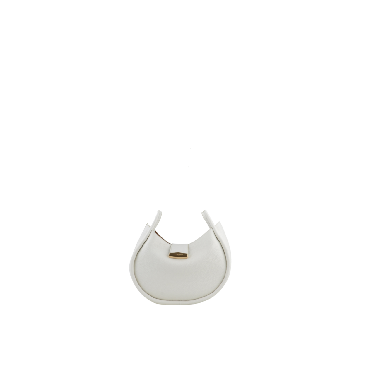 Leather clutch bag POURCHET White