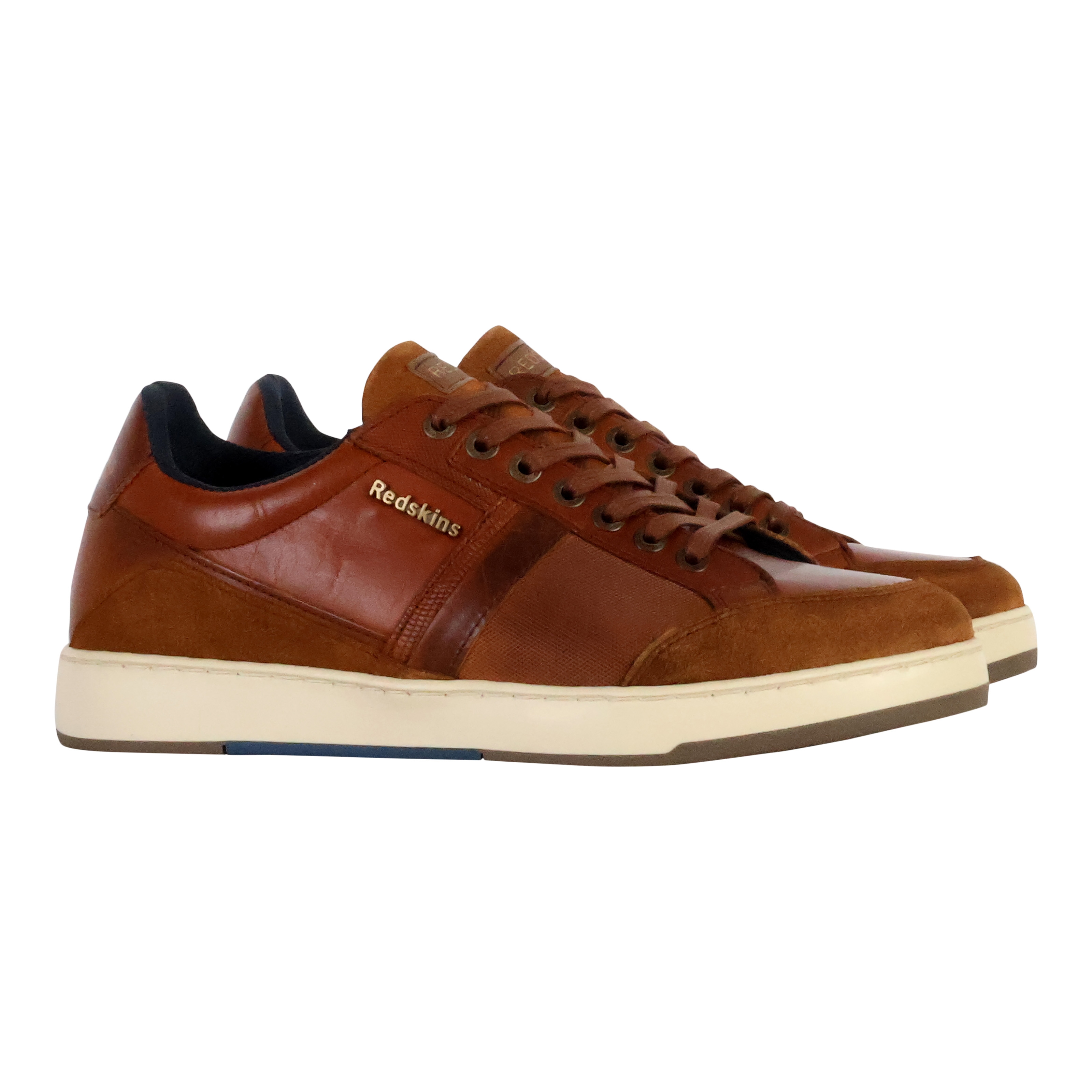 Leather basket sneaker REDSKINS Brown