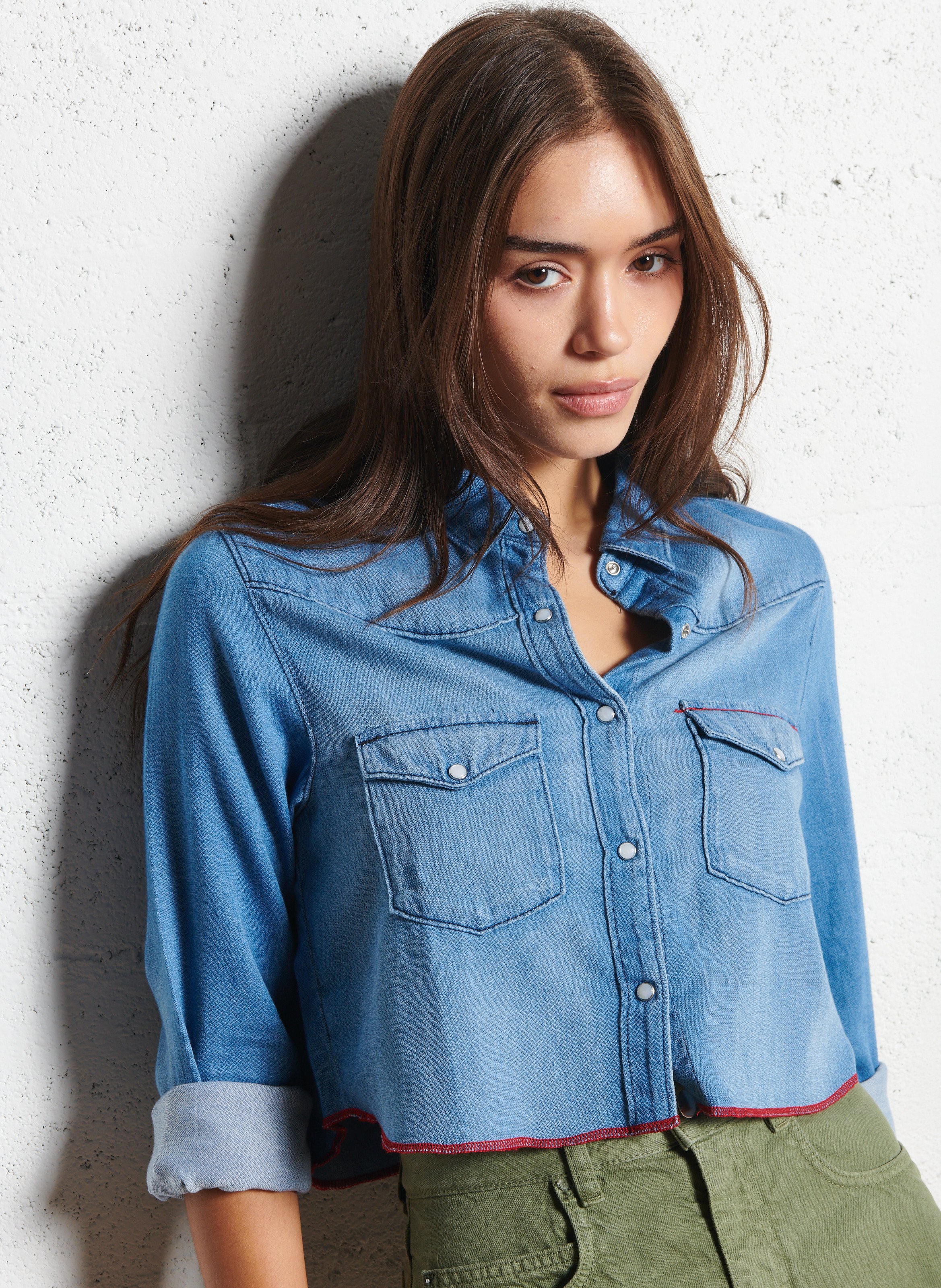 Colonel plain shirt ACQUAVERDE Blue