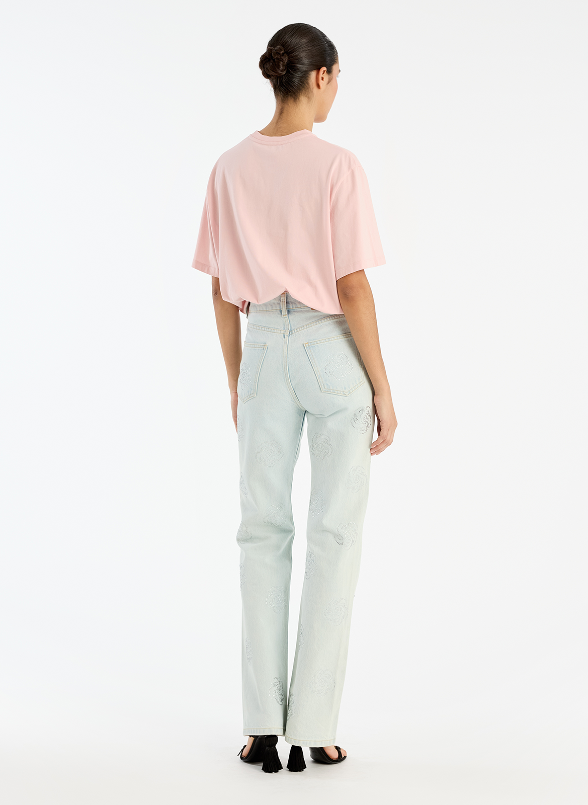 Oversized T-shirt van biokatoen ROTATE Roze