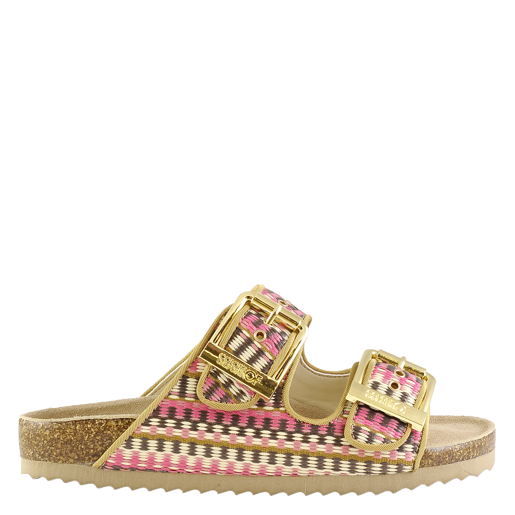 Sandales plats tressées COLORS OF CALIFORNIA Multicolore
