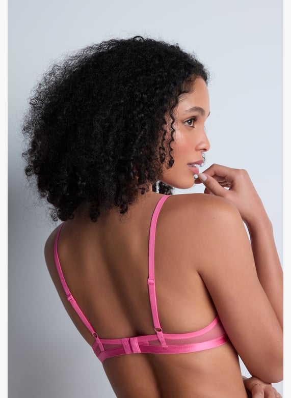 A la Folie kohl black underwired triangle bra | Pink by AUBADE A la Folie kohl black underwired triangle bra Pink