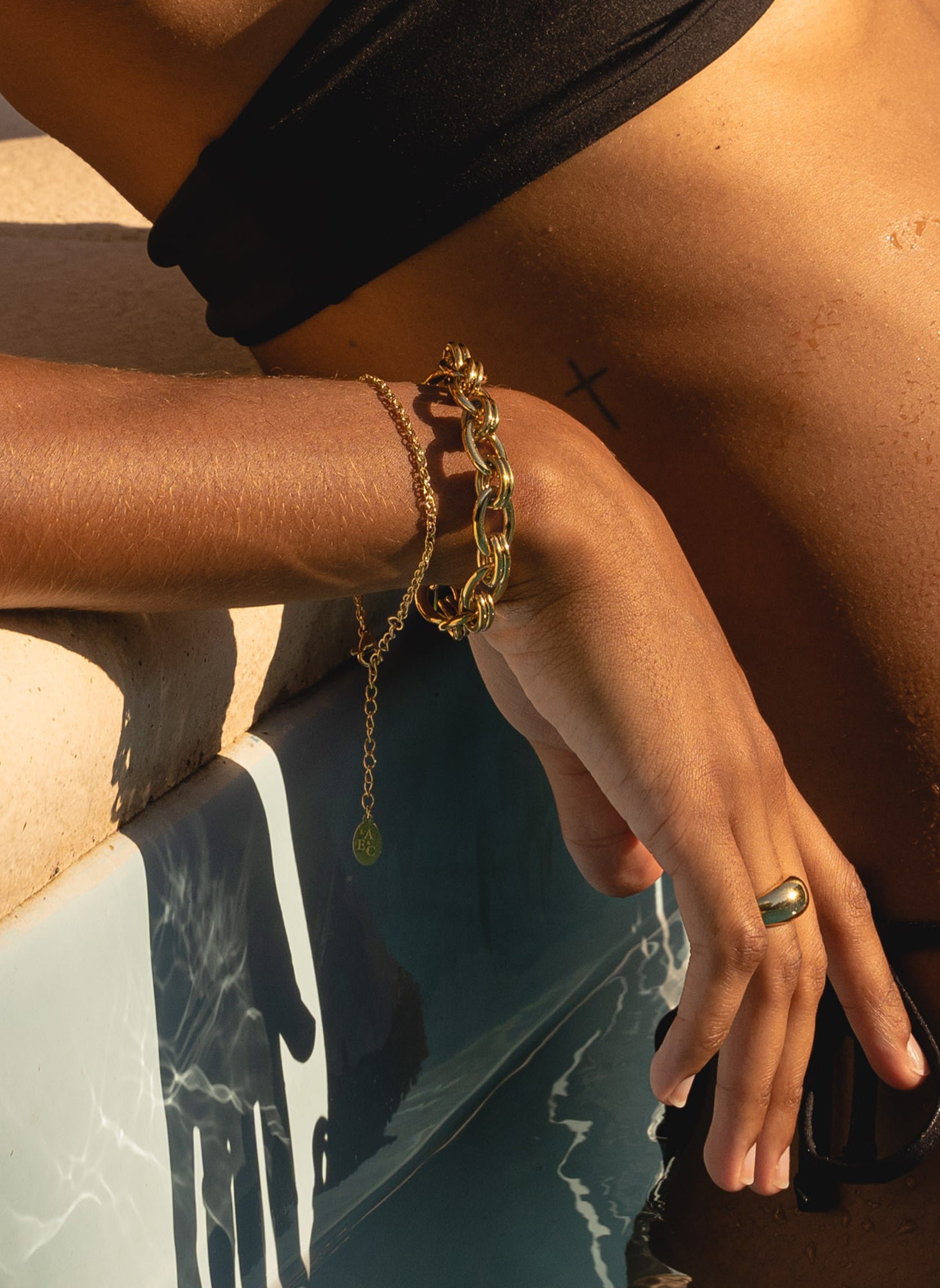 Epsilon chain bracelet Golden