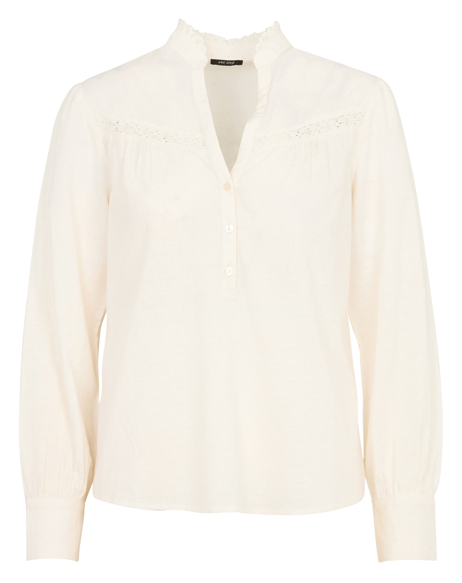 Blouse droite en coton ONE STEP Blanc