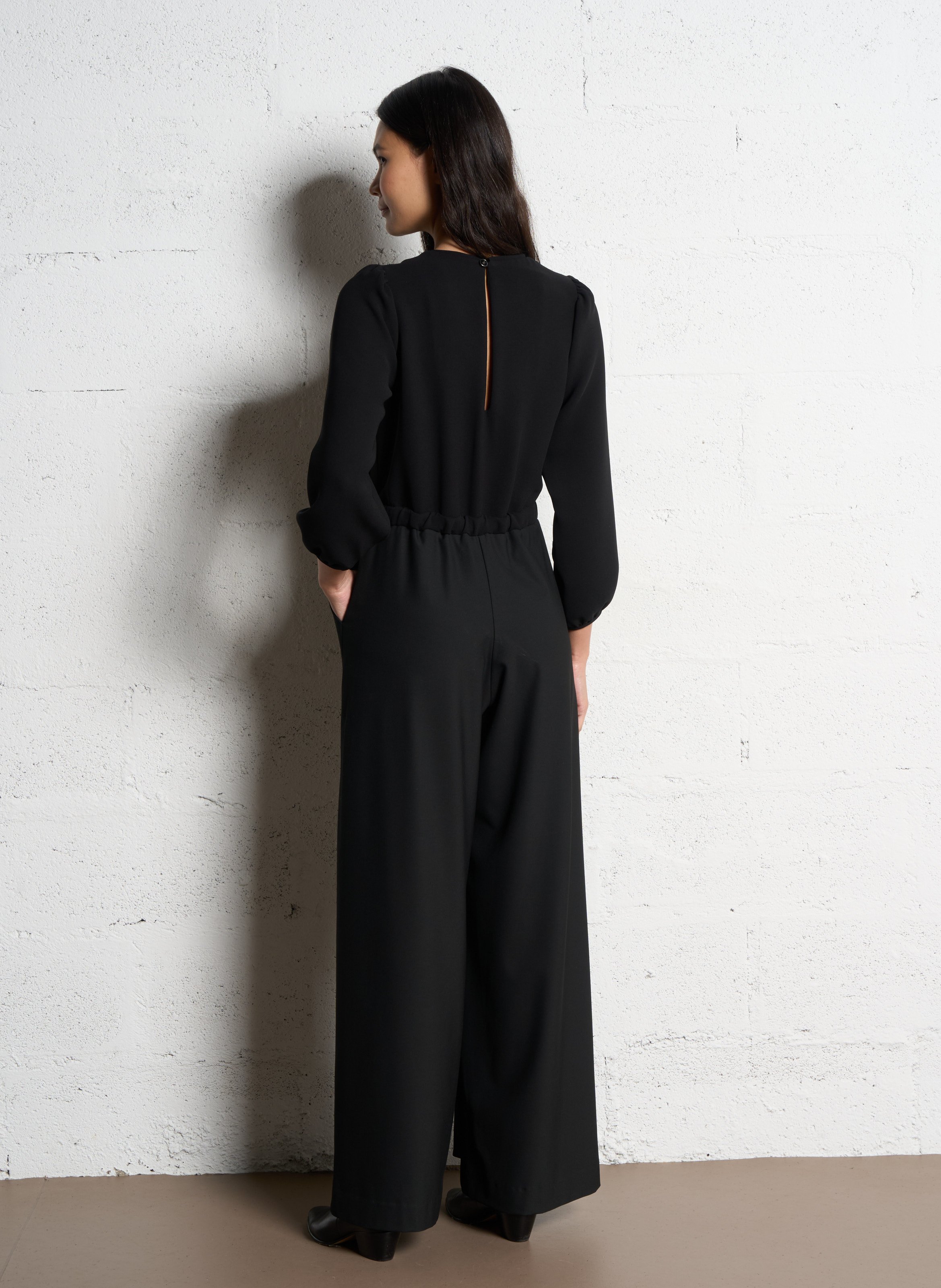 Combinaison large ceinturée col V ONE STEP Noir