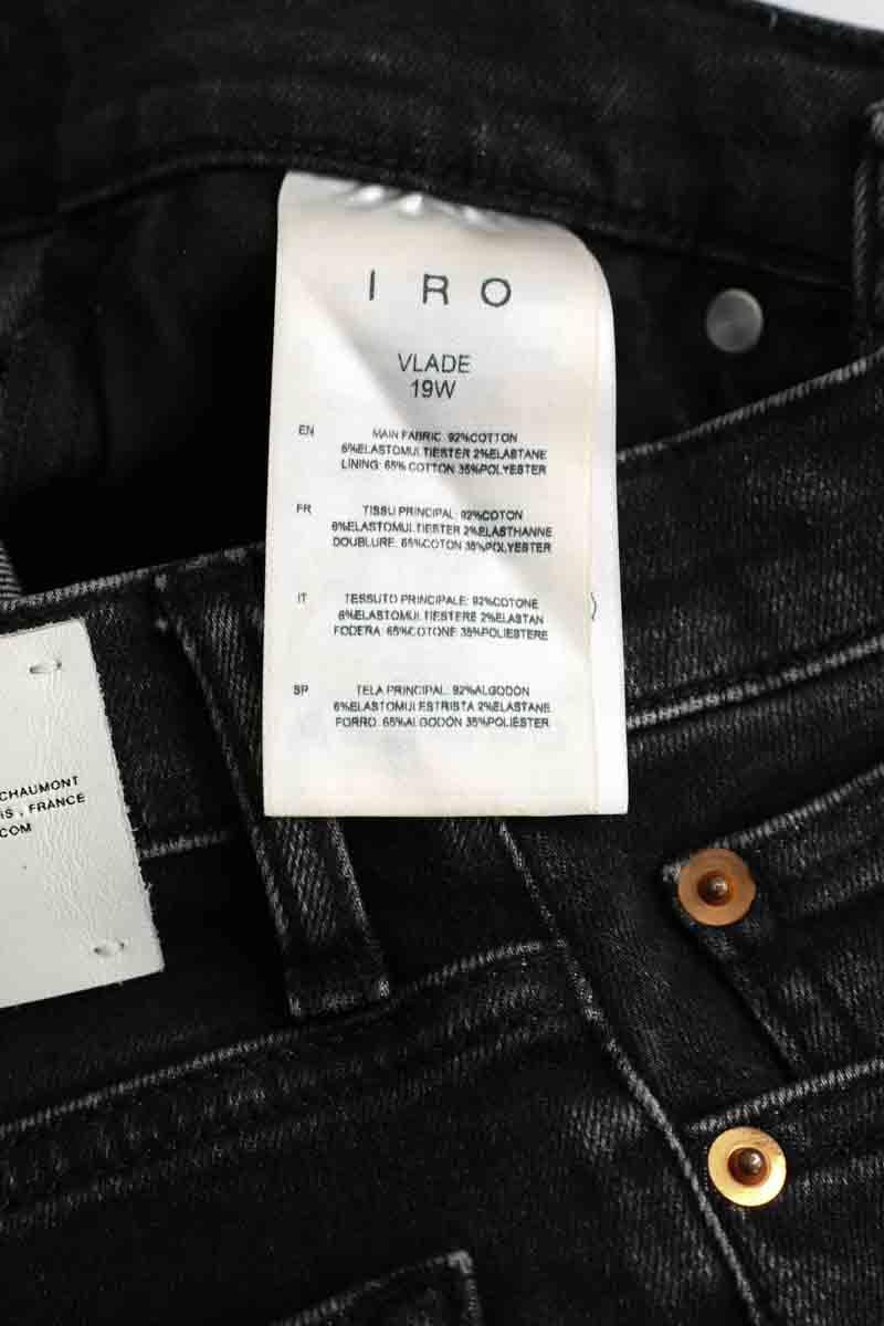 Jean slim en coton IRO - Seconde Main Noir