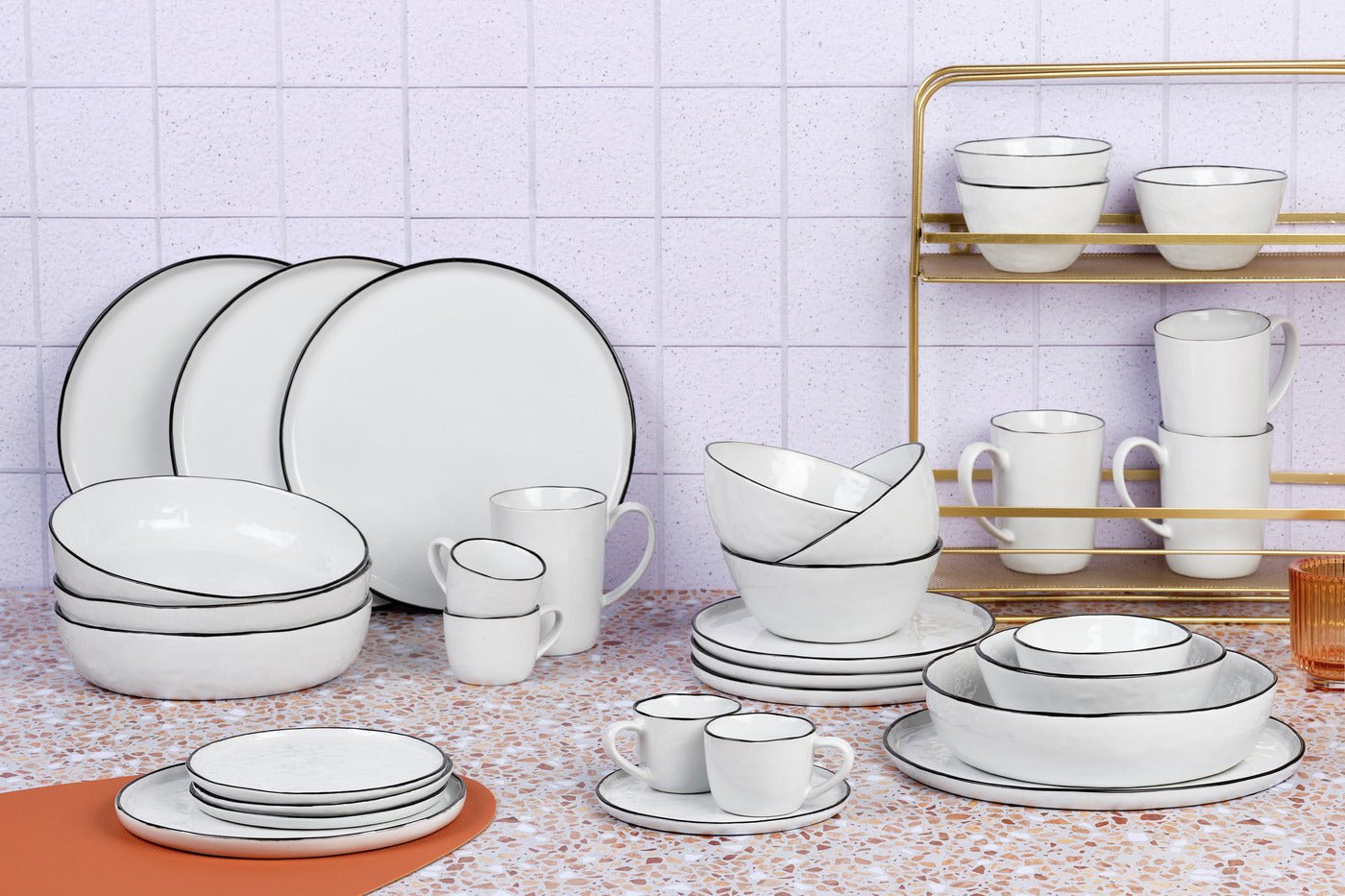 Complete pure service - 32 pieces - snow white BJORN White