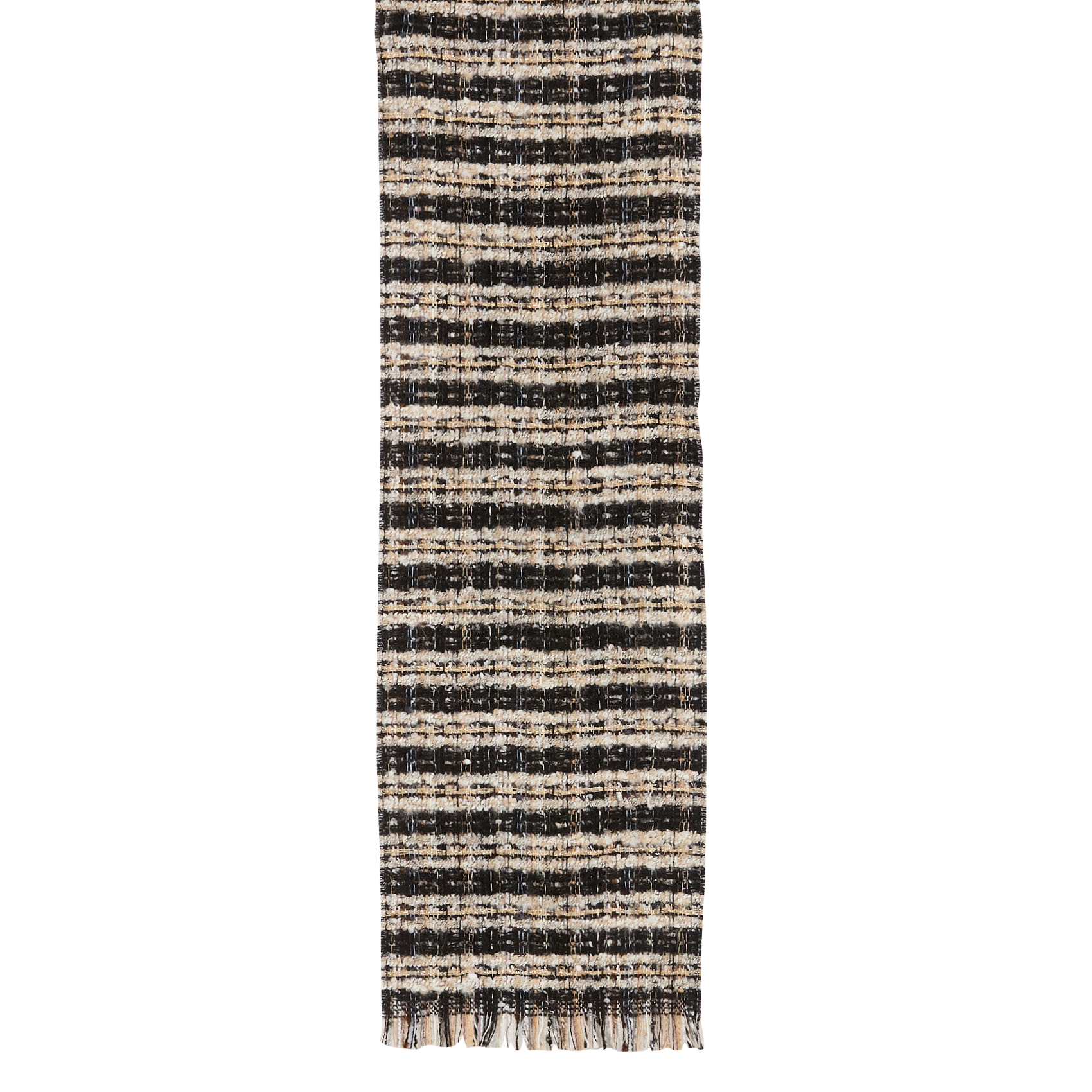 Rectangular checked scarf LA FEE MARABOUTEE Black