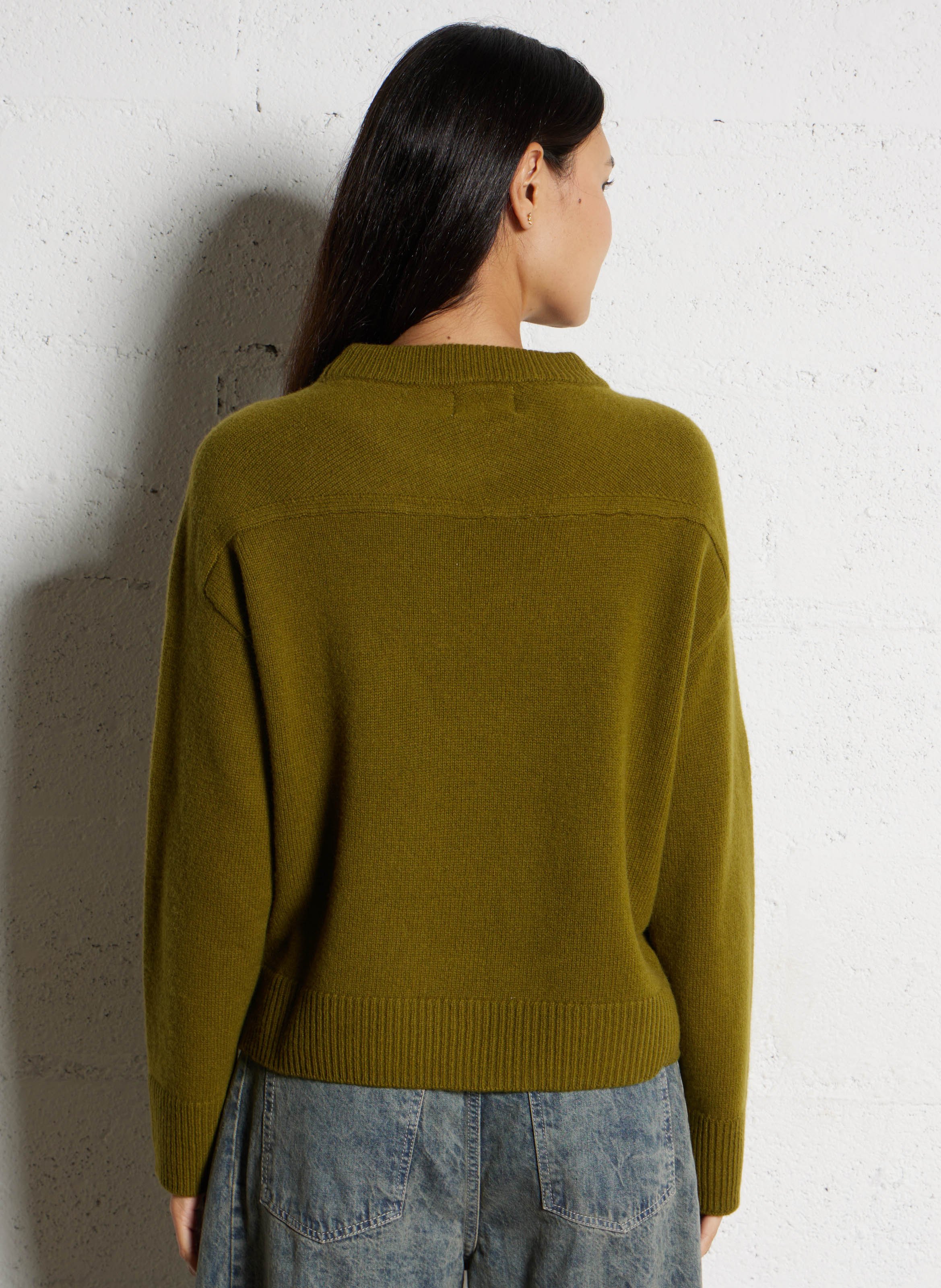 Straight-cut wool sweater BELLA JONES Green