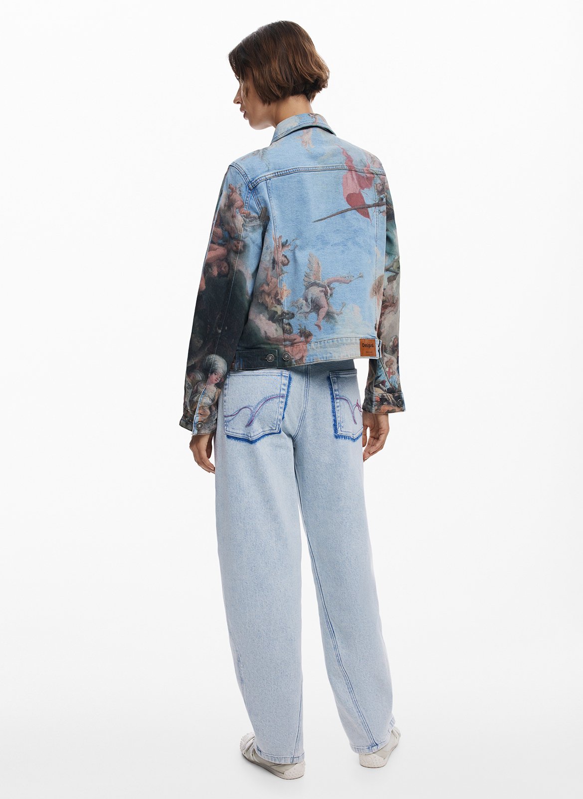 Veste en jean imprimée avec poches  DESIGUAL Bleu