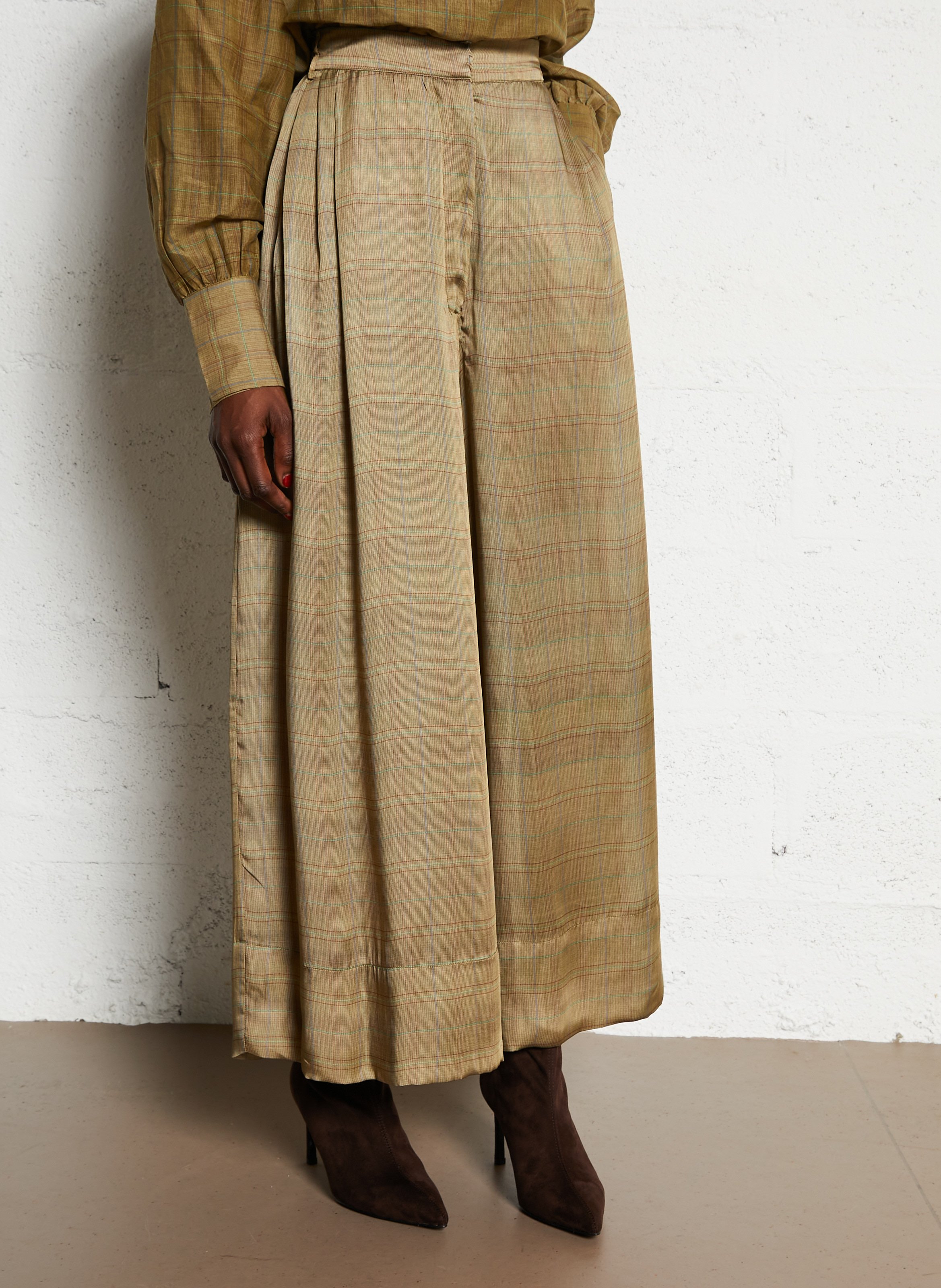 Pantalon large imprimé MES DEMOISELLES Kaki